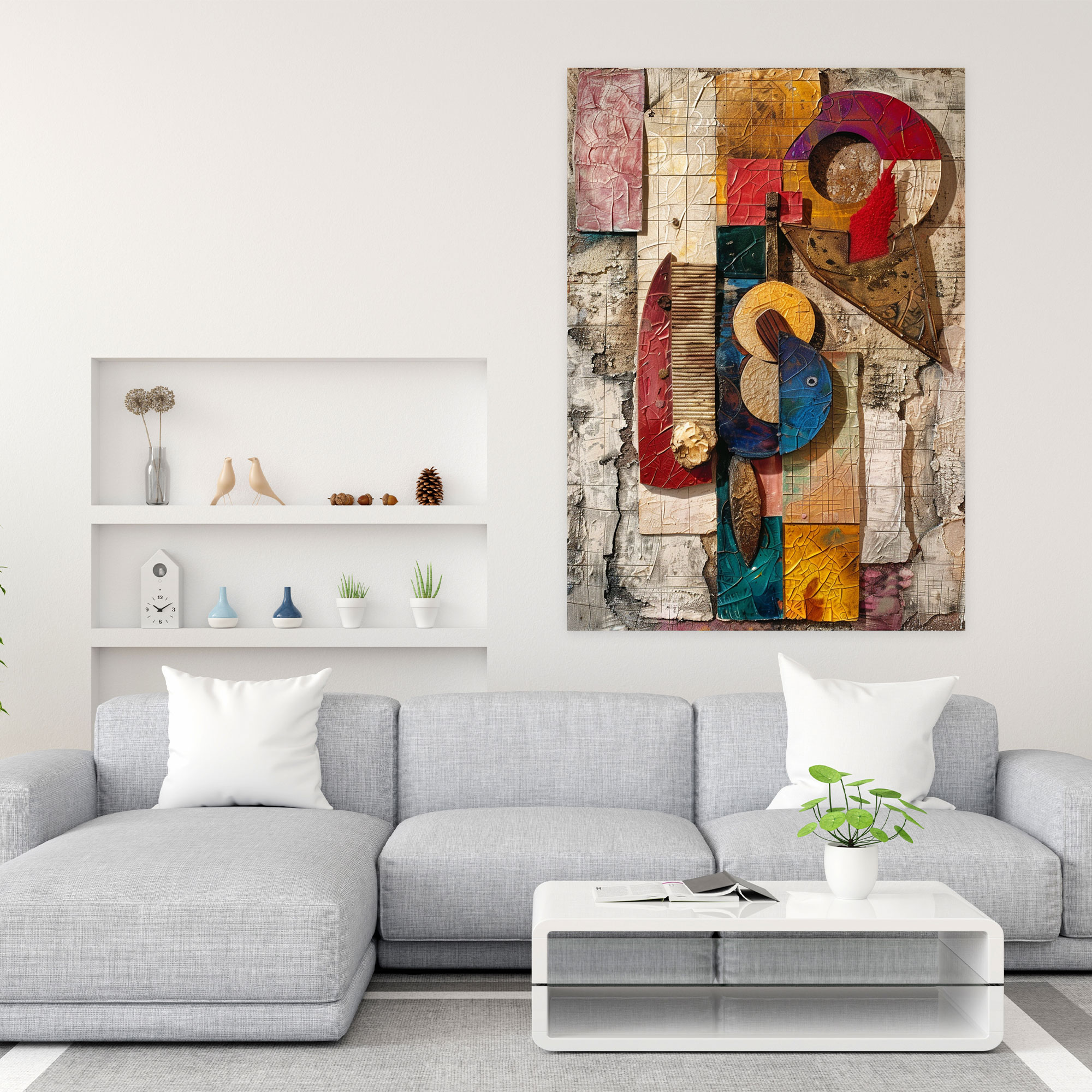 Playful Shapes Dadaism Wall Decoration - Dadaism, Dadaism, Home Decoration, Wall Decoration