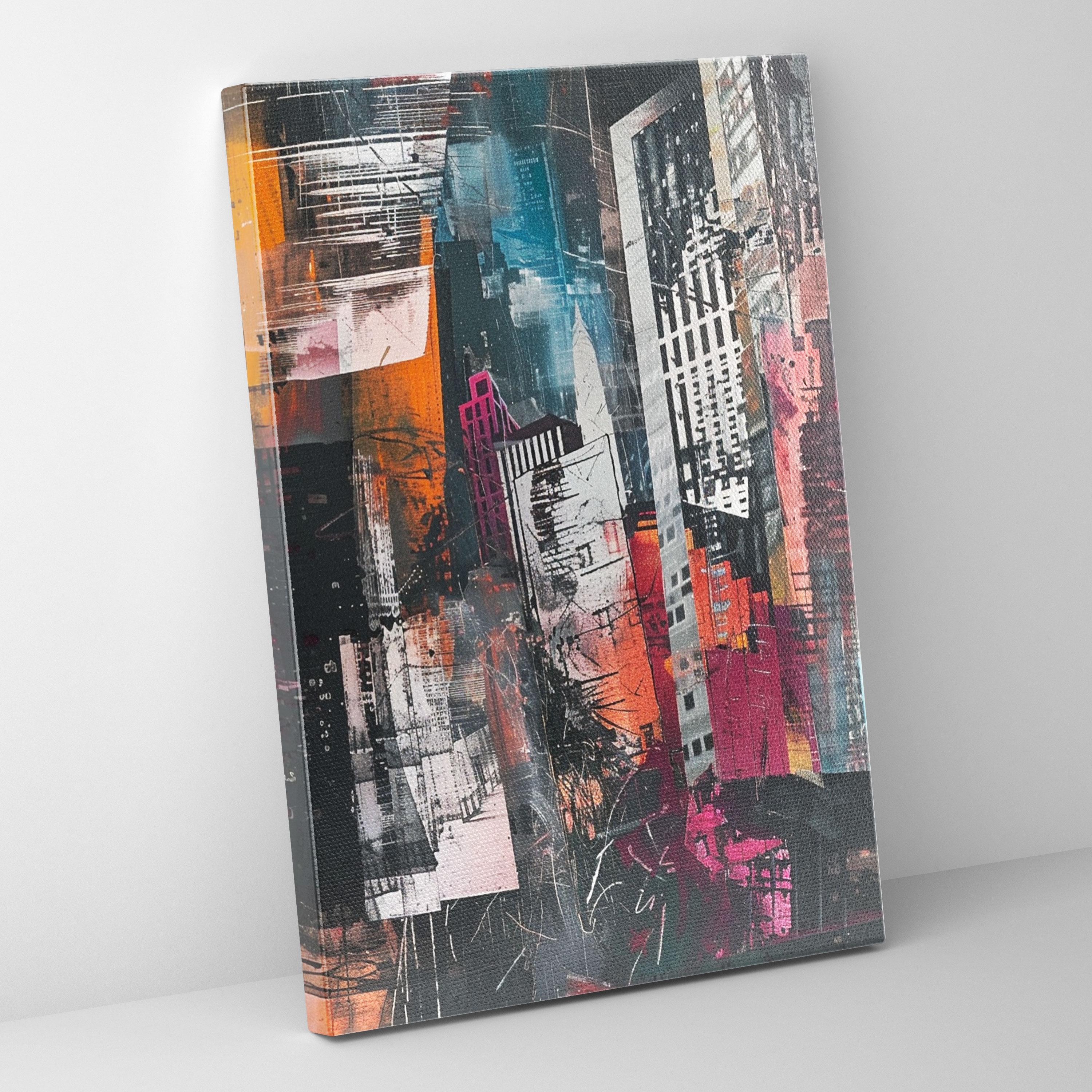 Distorted Cityscape Dadaism Wall Art - Dadaism, Canvas, Wall Art, Home Decoration