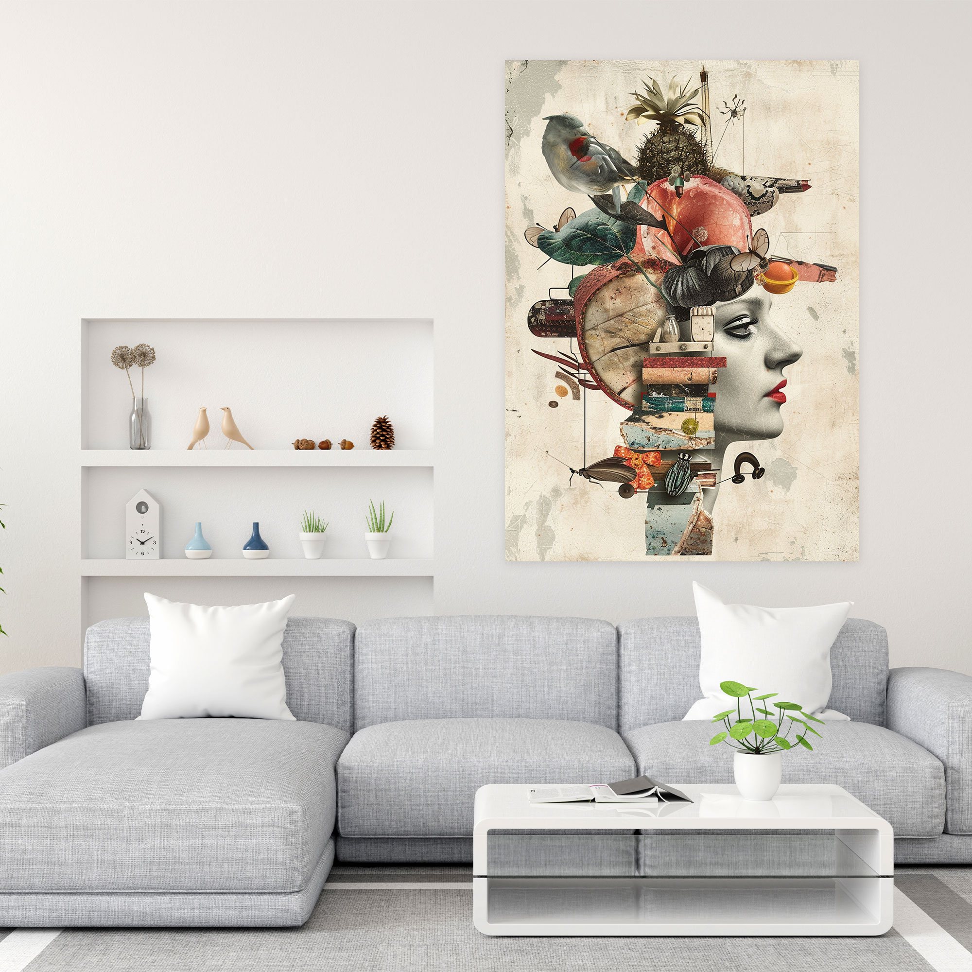 Surreal Dadaism Collage Wall Art - Dadaism, Canvas Wall Art, Home Decoration, Canvas