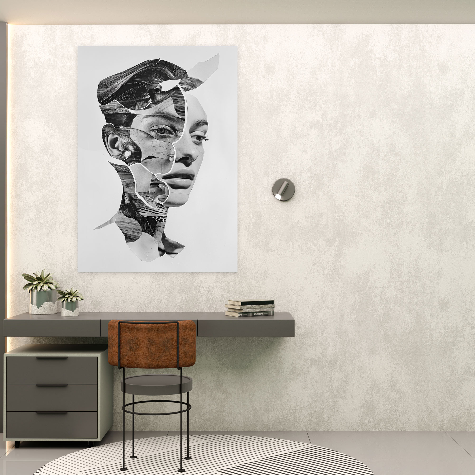 Distorted Dadaism Portraits Wall Decoration - Dadaism, Home Decoration, Wall Decoration, Canvas Wall Art