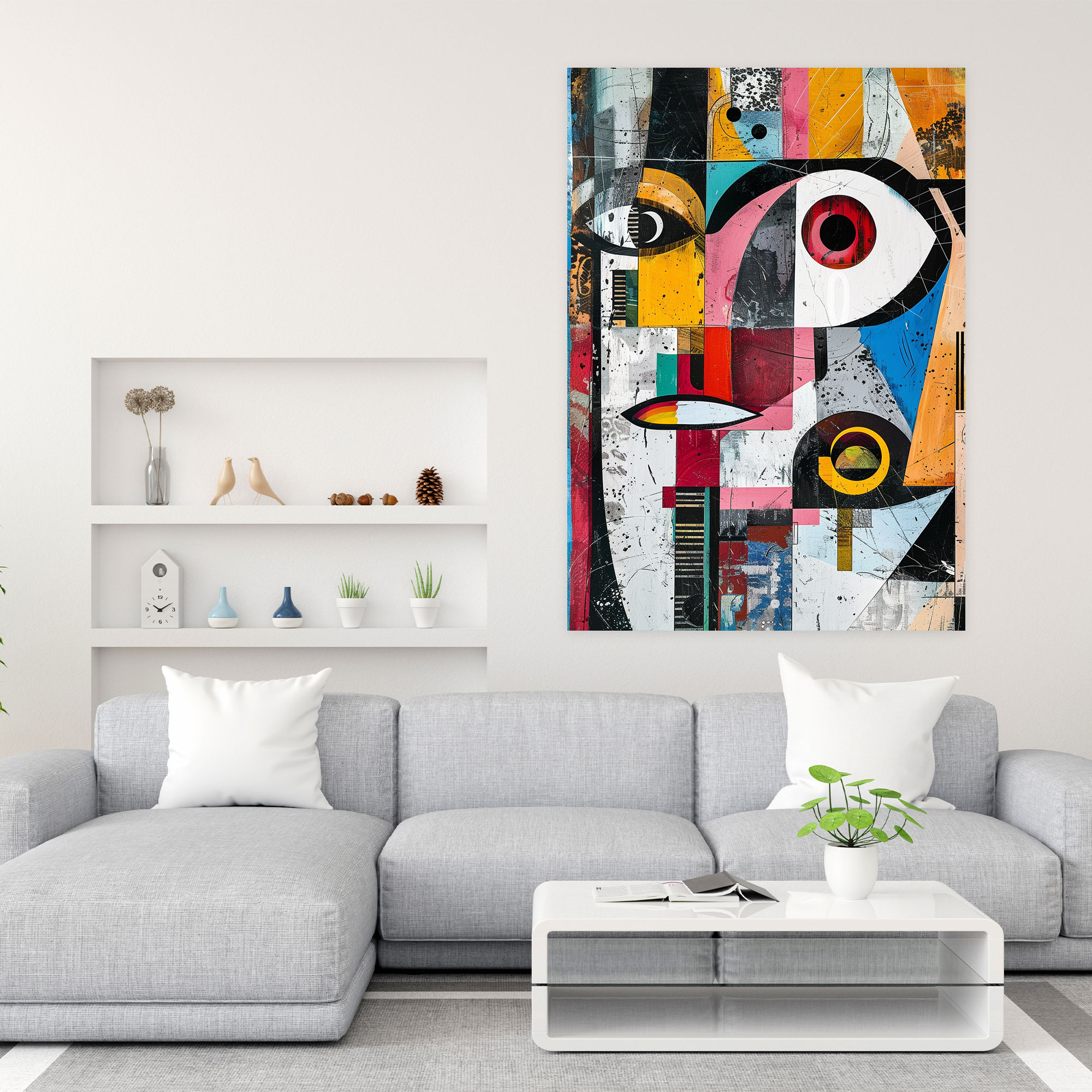 Colorful Abstract Dadaism Wall Decoration - Dadaism, Canvas, Canvas Wall Art, Wall Decoration