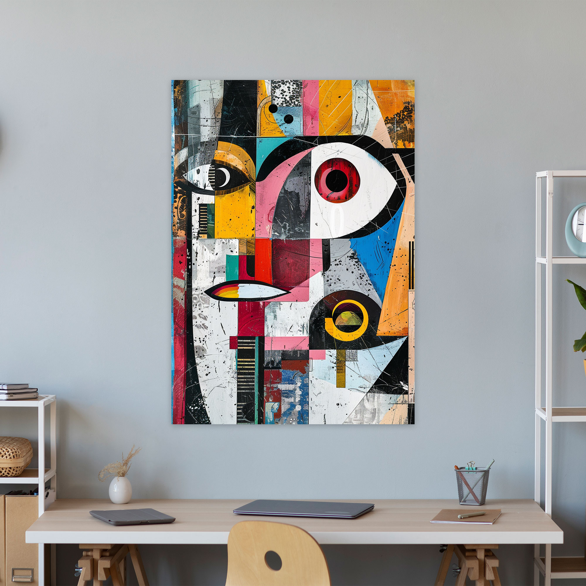 Colorful Abstract Dadaism Wall Decoration - Dadaism, Canvas, Canvas Wall Art, Wall Decoration