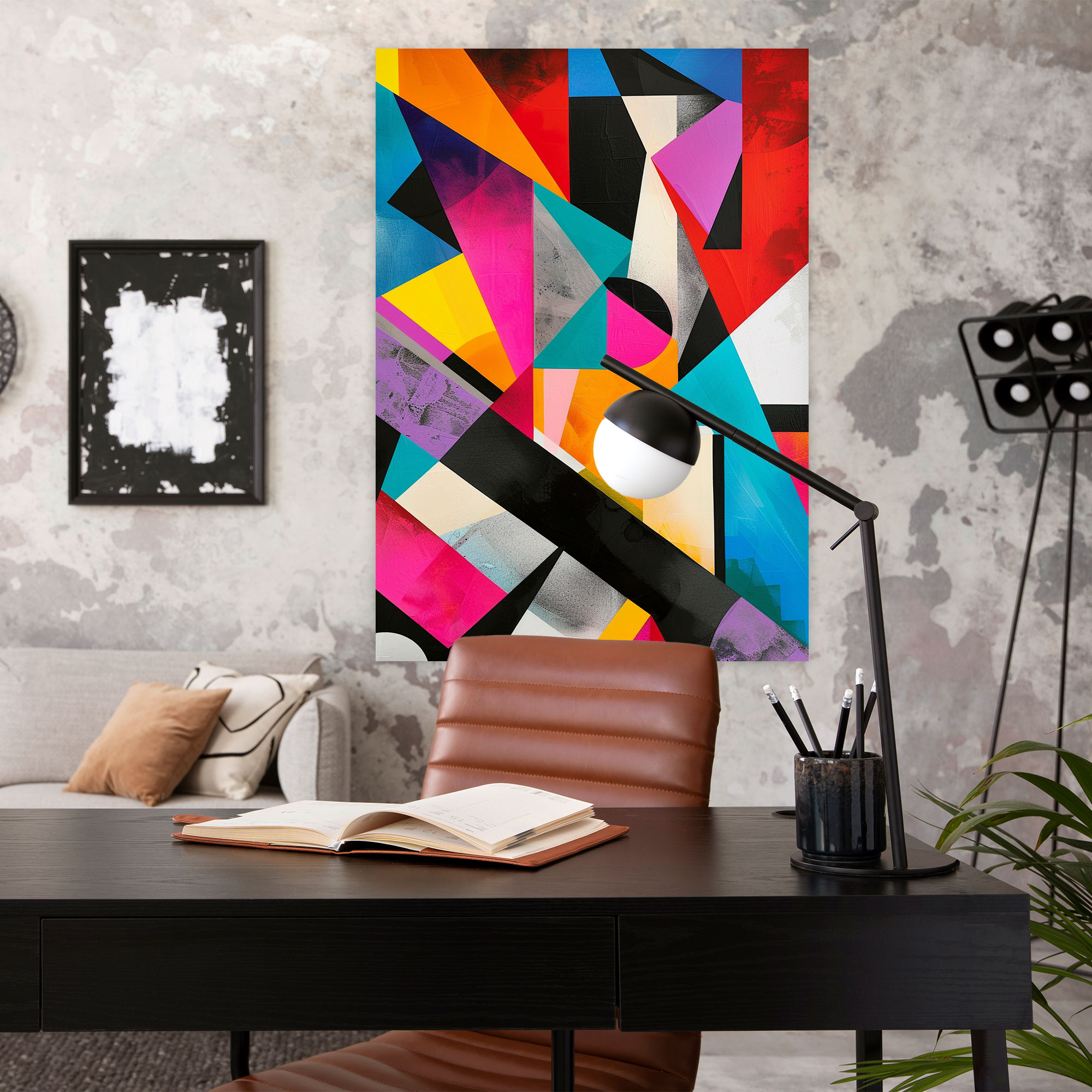 Bold Geometric Dadaism Canvas Print - Dadaism, Canvas Print, Canvas Wall Art, Wall Art