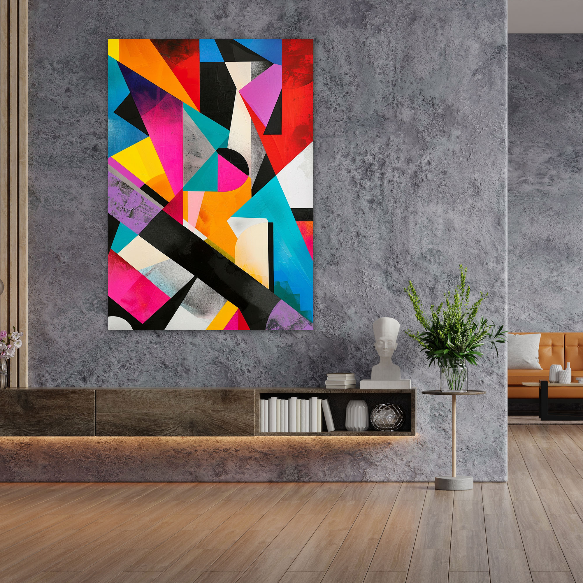 Bold Geometric Dadaism Canvas Print - Dadaism, Canvas Print, Canvas Wall Art, Wall Art