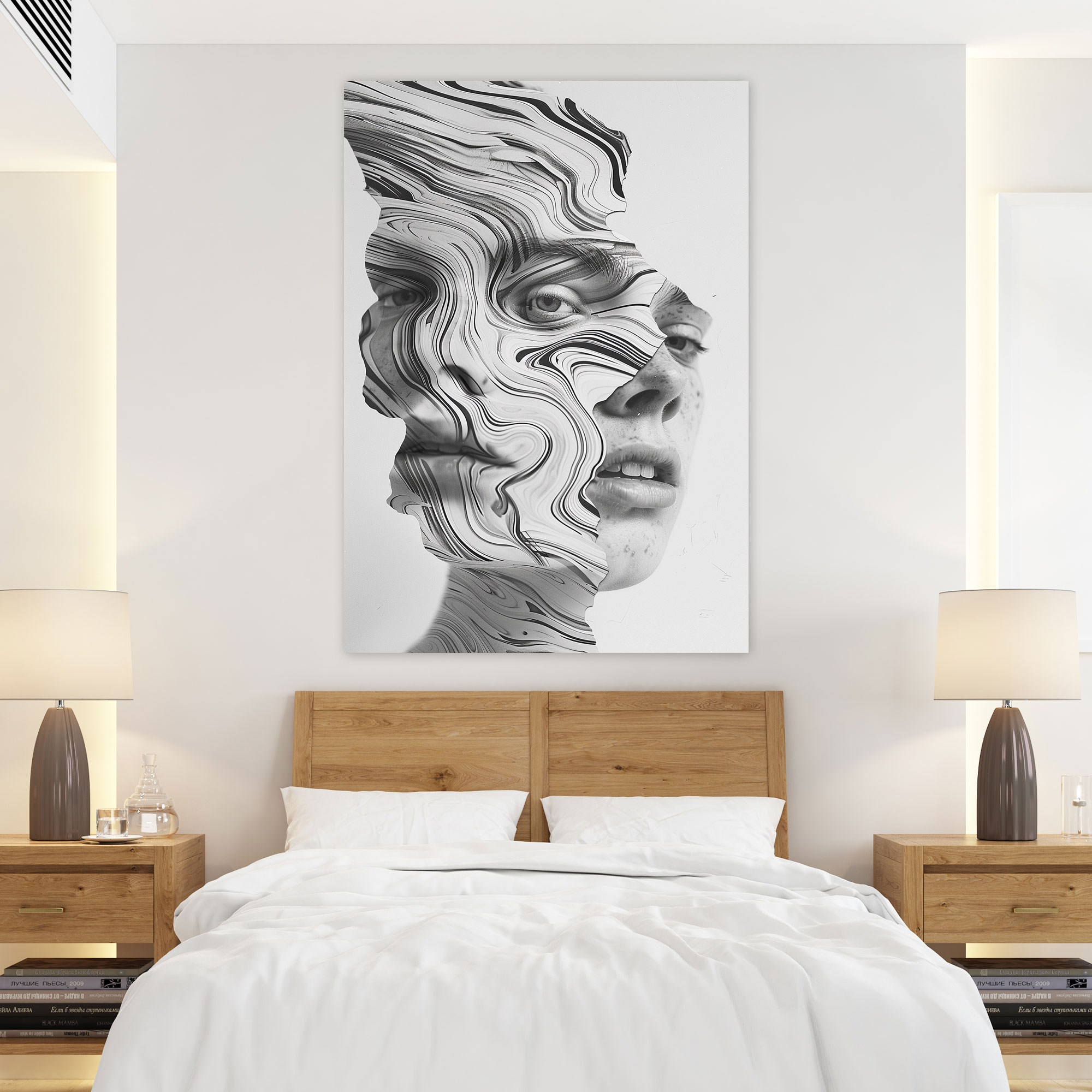 Dadaism Monochrome Canvas Print - Dadaism, Canvas Wall Art, Dadaism Art Style, Canvas Print
