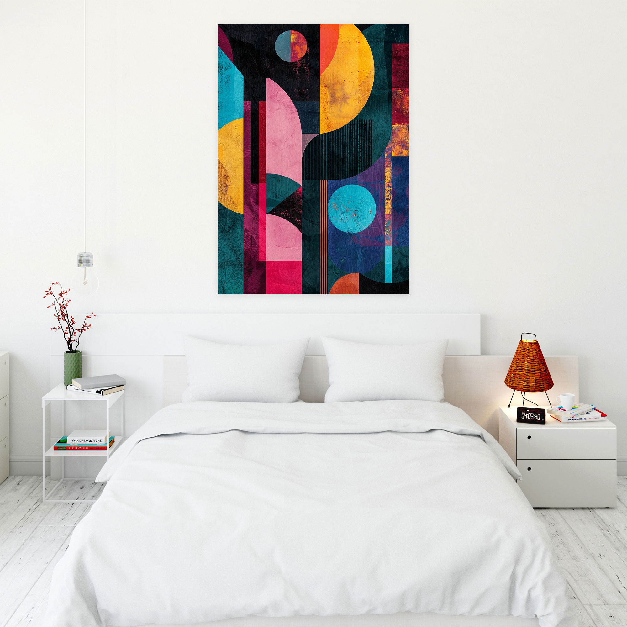 Dadaism Abstract Geometric Shapes Canvas Print - Dadaism, Dadaism, Canvas Wall Art, Wall Art