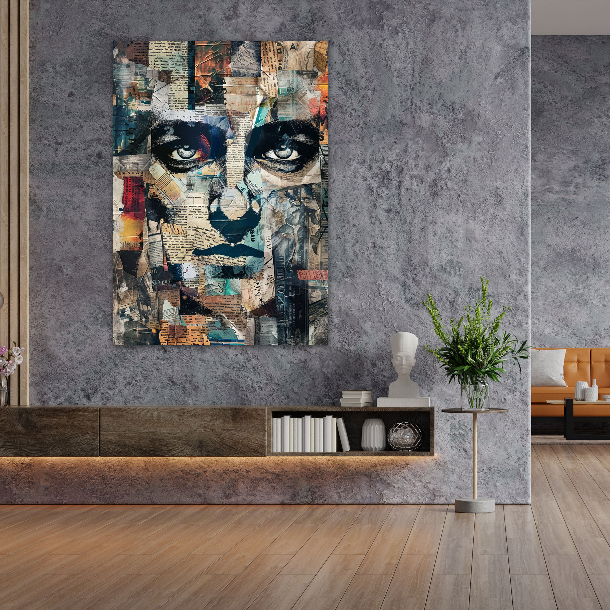 Dadaism Fragmented Words Canvas Print - Dadaism, Home Decoration, Wall Art, Canvas