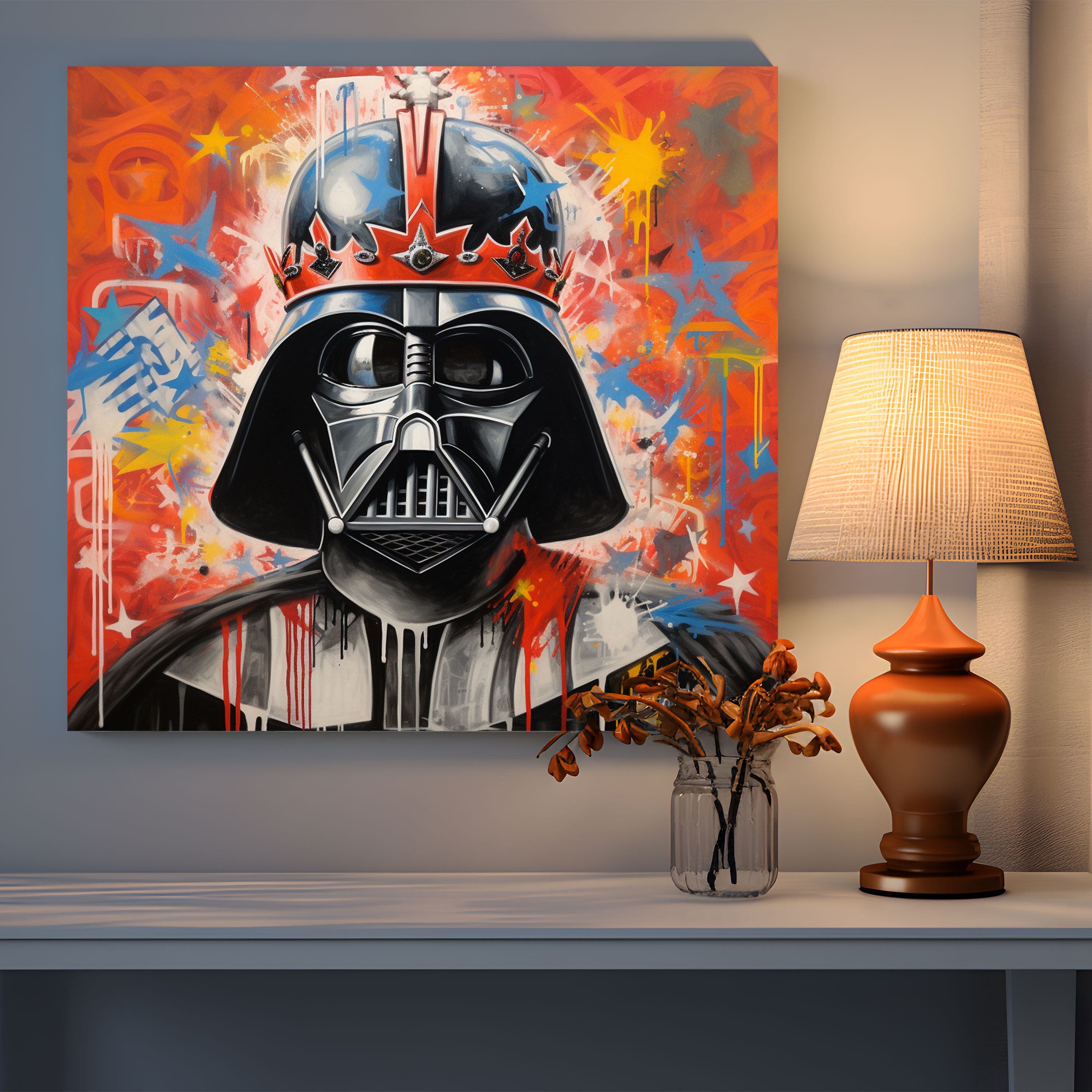 Darth Vader Wall Art - Darth Vader, Canvas Wall Art, Home Decoration, Graffiti Style
