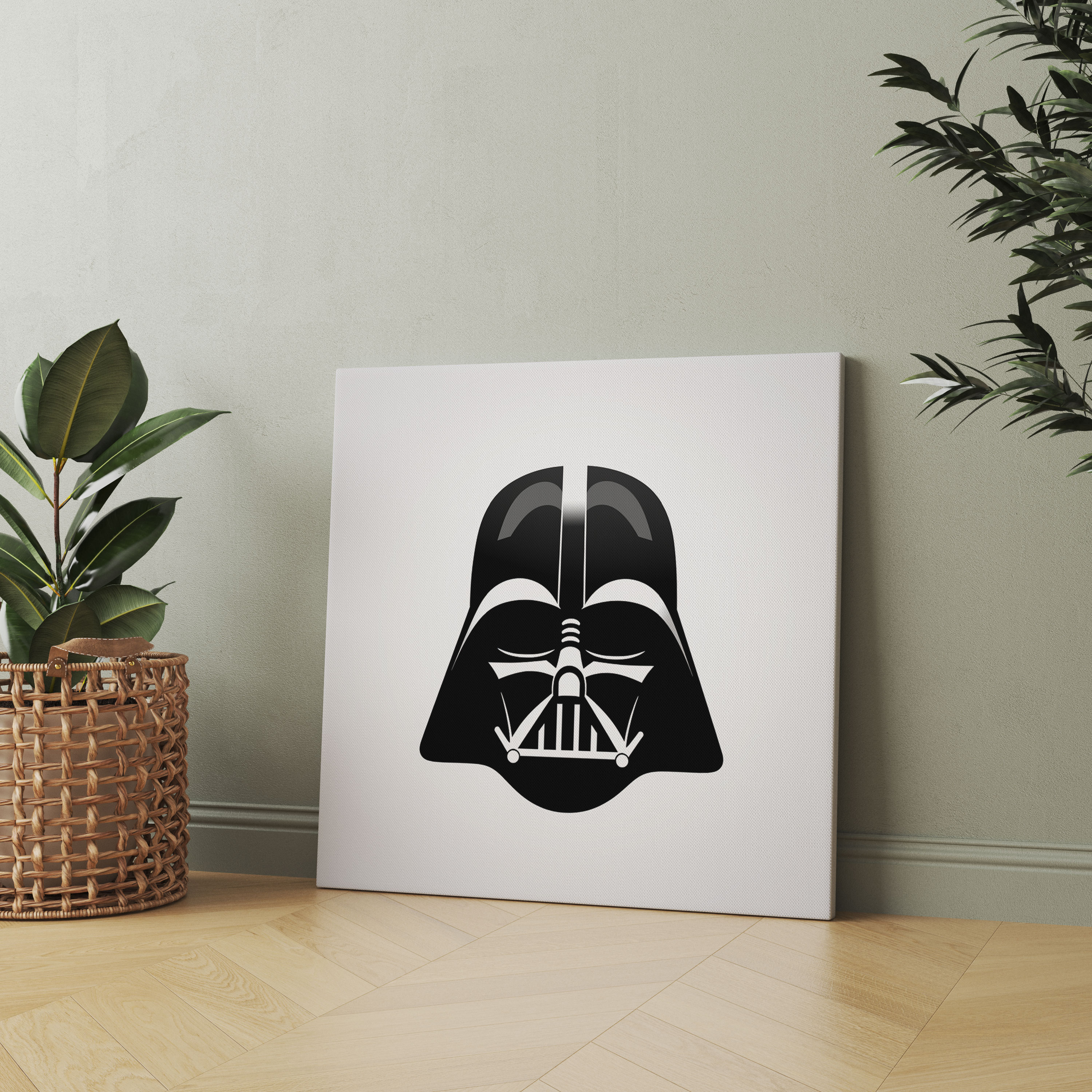 Darth Vader Wall Art - Darth Vader, Canvas Wall Art, Sophistication, Black And White