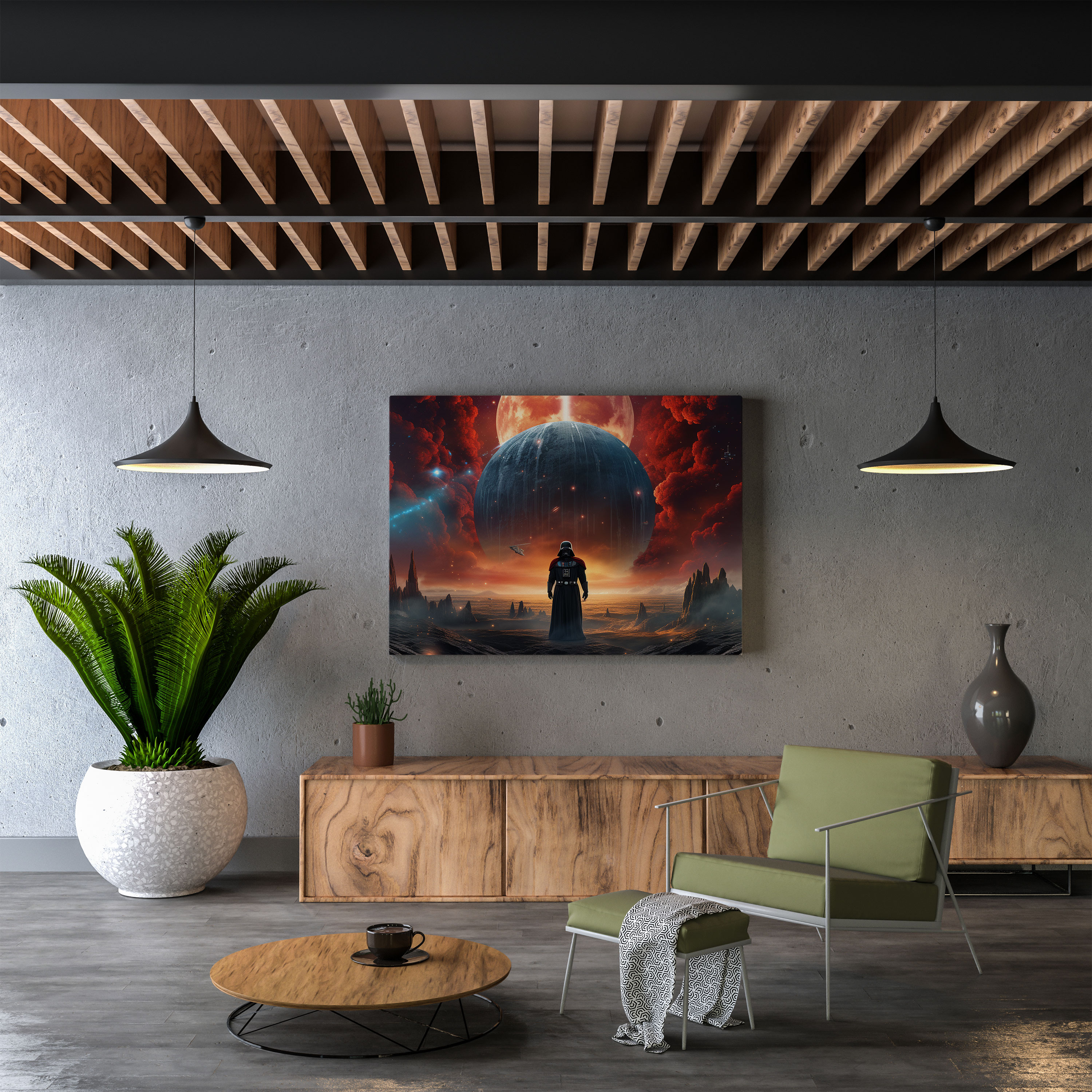 Darth Vader Wall Decoration - Surreal Cosmos - Darth Vader, Otherworldly, Canvas, Darth Vader