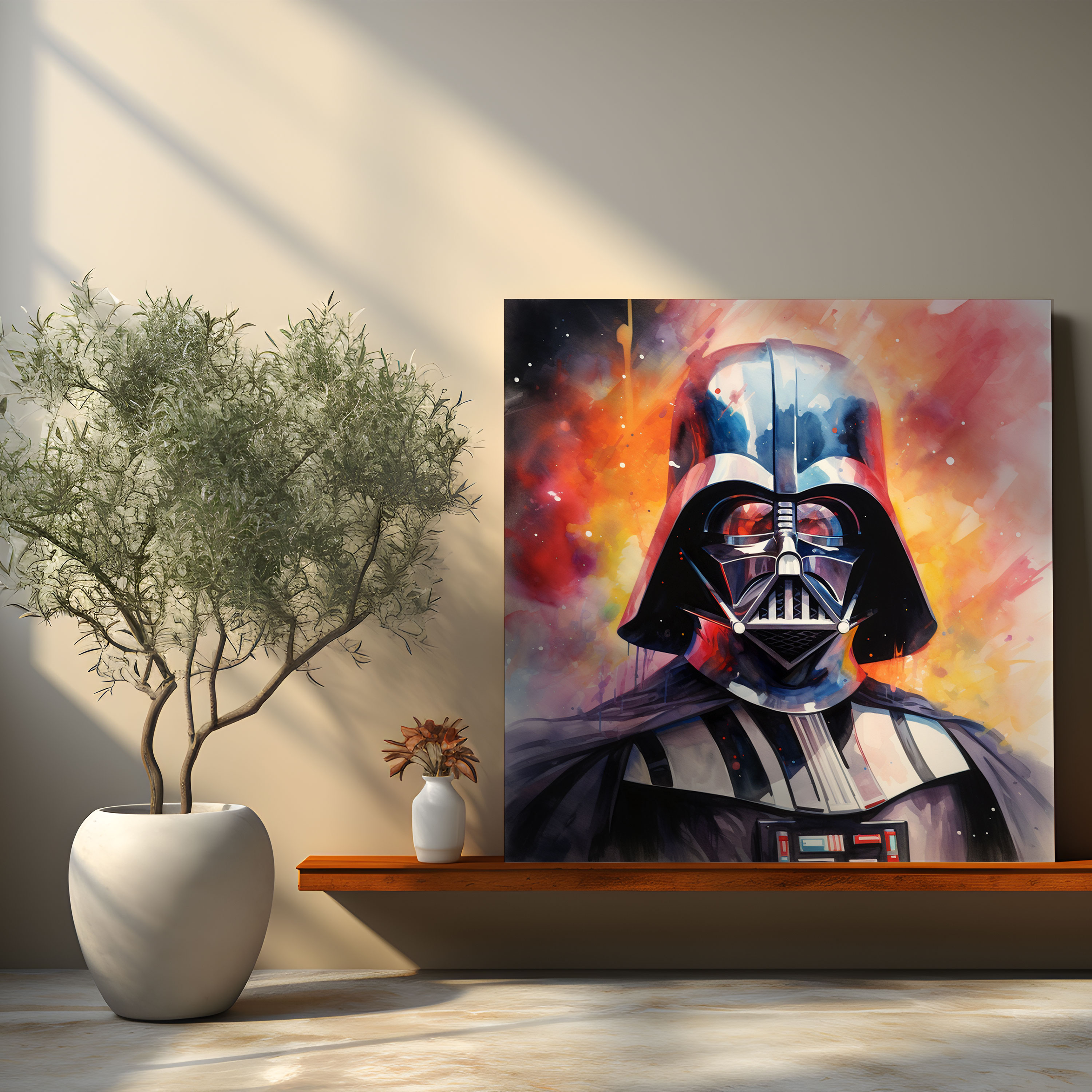 Darth Vader Canvas Print - Darth Vader, Vulnerability, Light And Dark Tones, Darth Vader