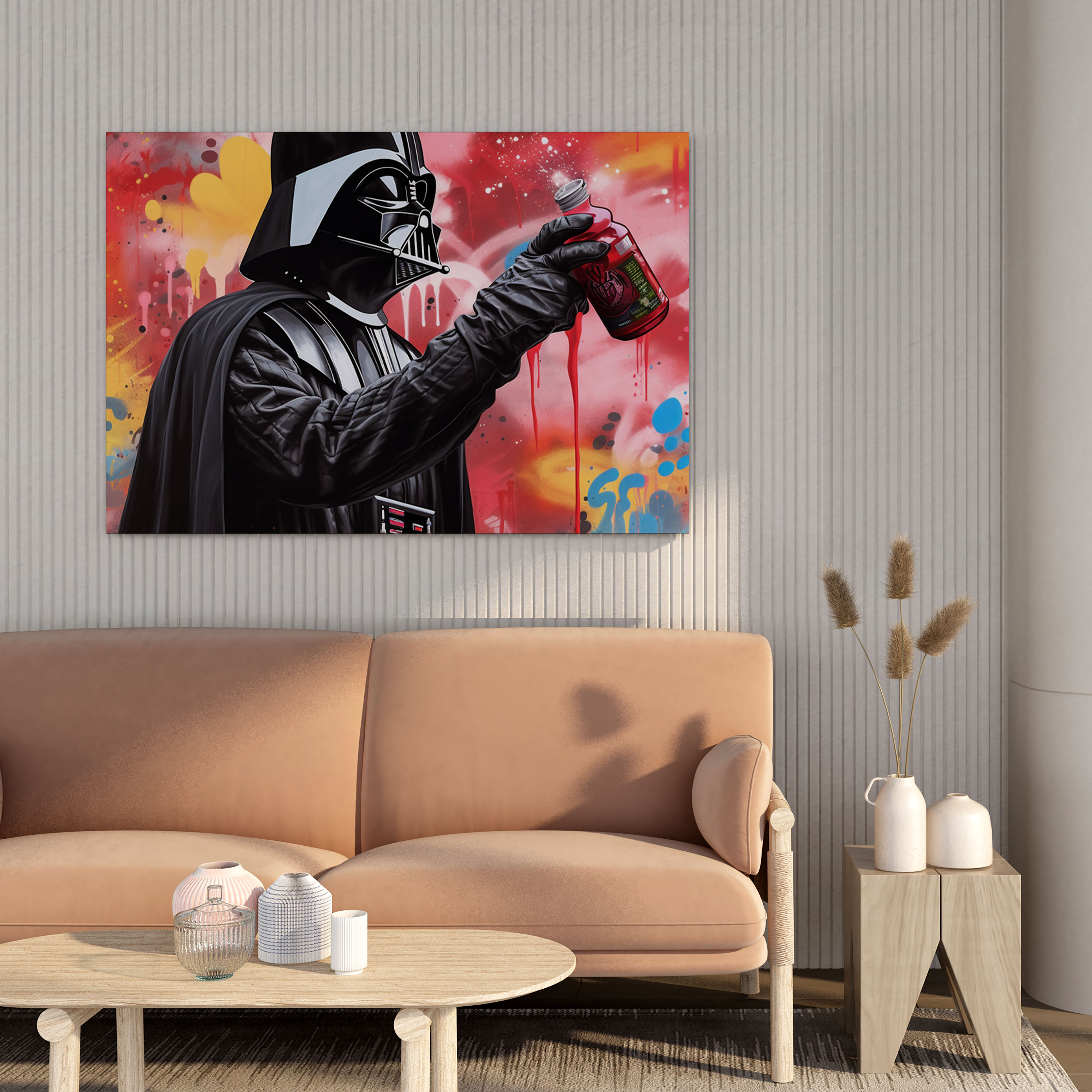 Darth Vader Duvar Sanatı - Büyüleyici Darth Vader Püskürtme Boya Kutusu Asi Usta