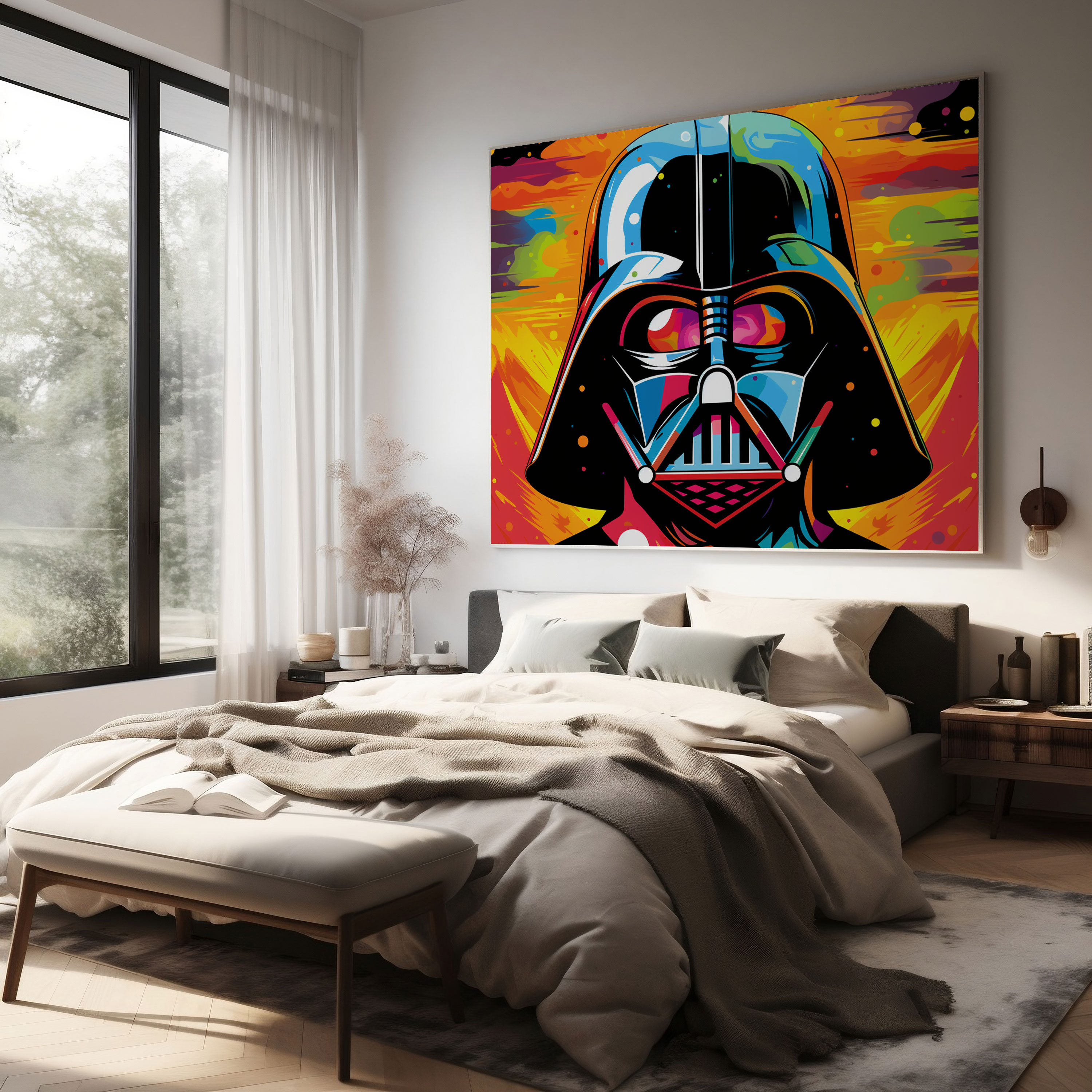 Darth Vader Canvas Print - Darth Vader, Star Wars, Canvas Wall Art, Comic Book Style