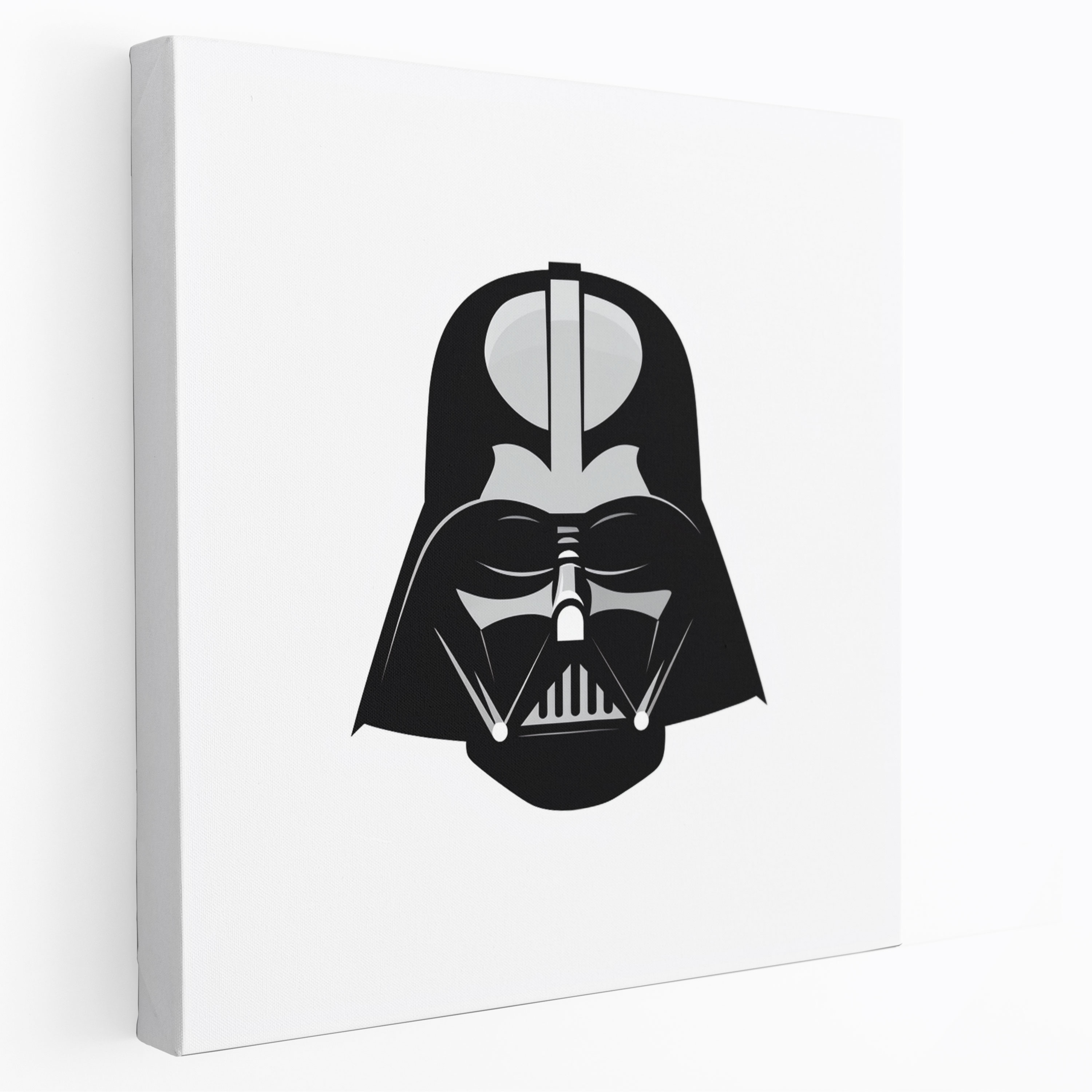 Darth Vader Wall Art - Darth Vader, Canvas Wall Art, Dark Side, Black And White Silhouette