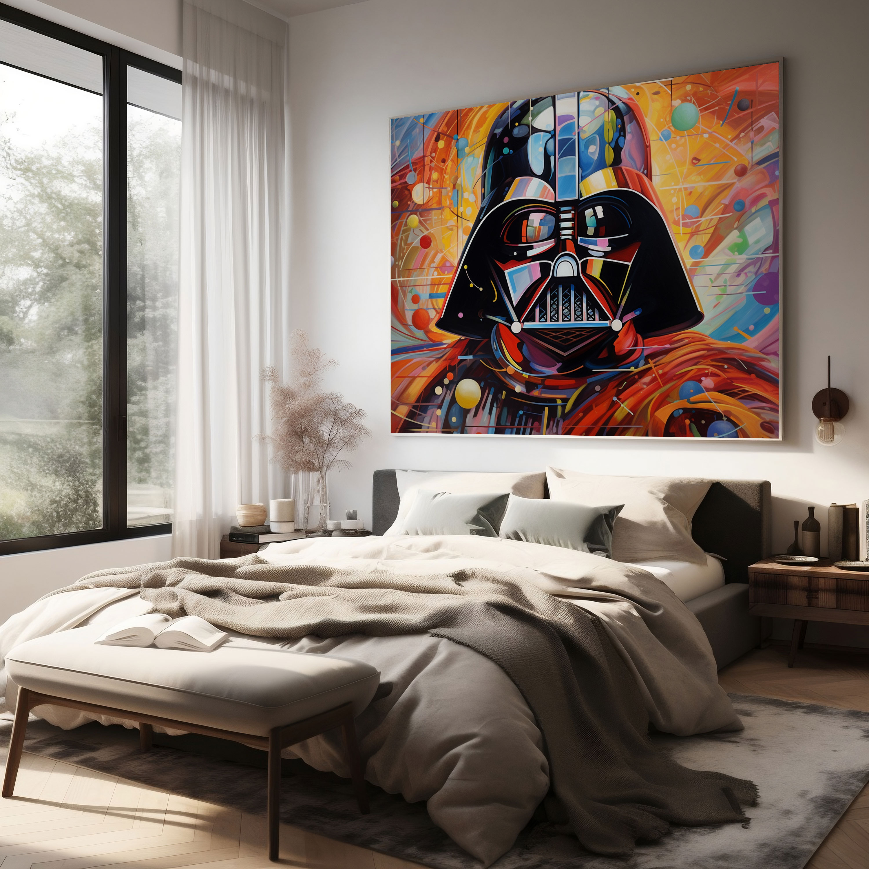 Darth Vader Gerçeküstü Kanvas Tablo - Darth Vader Gerçeküstü Ev Dekorasyonu