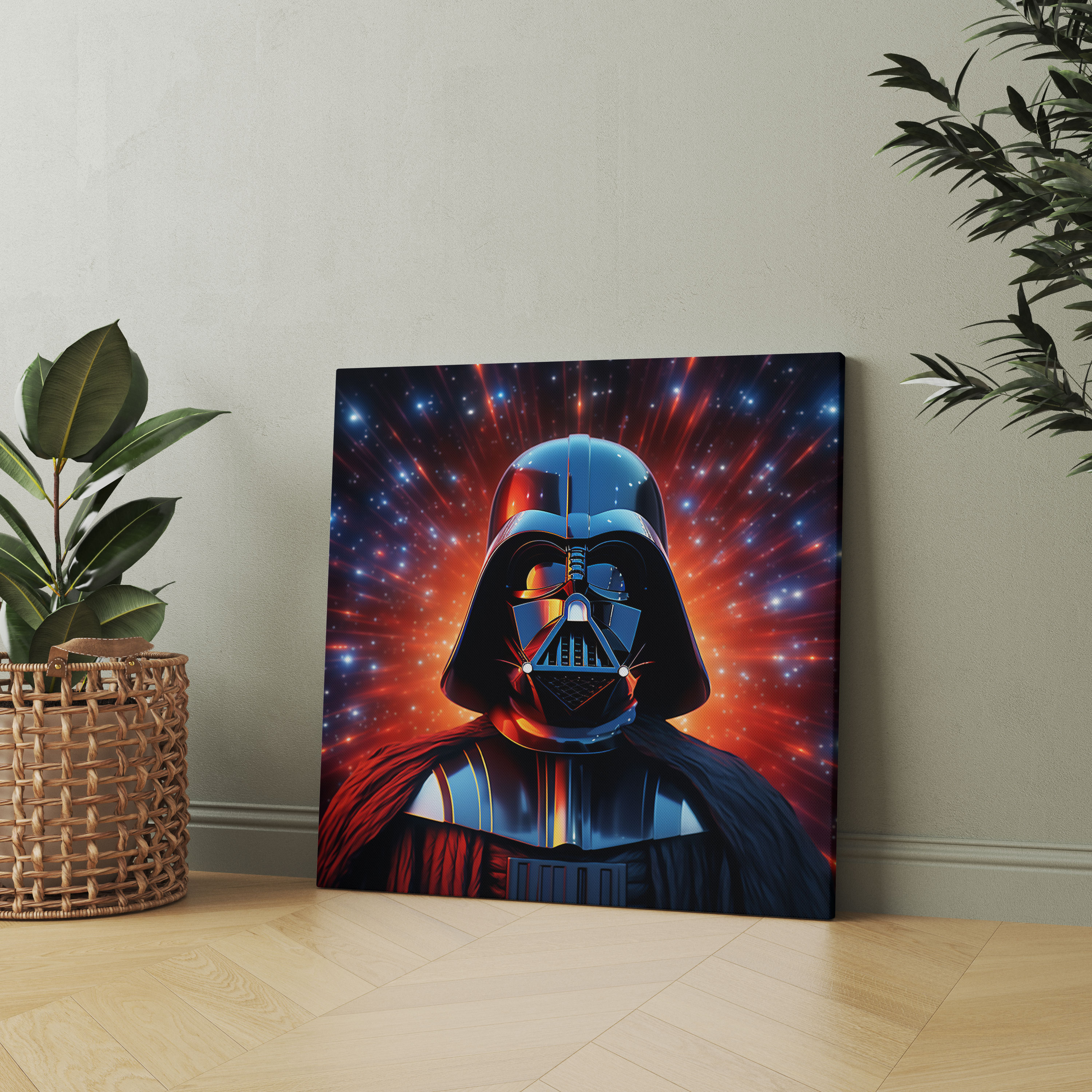 Darth Vader Starry Night Canvas Print - Darth Vader, Darth Vader, Canvas Wall Art, Canvas Print
