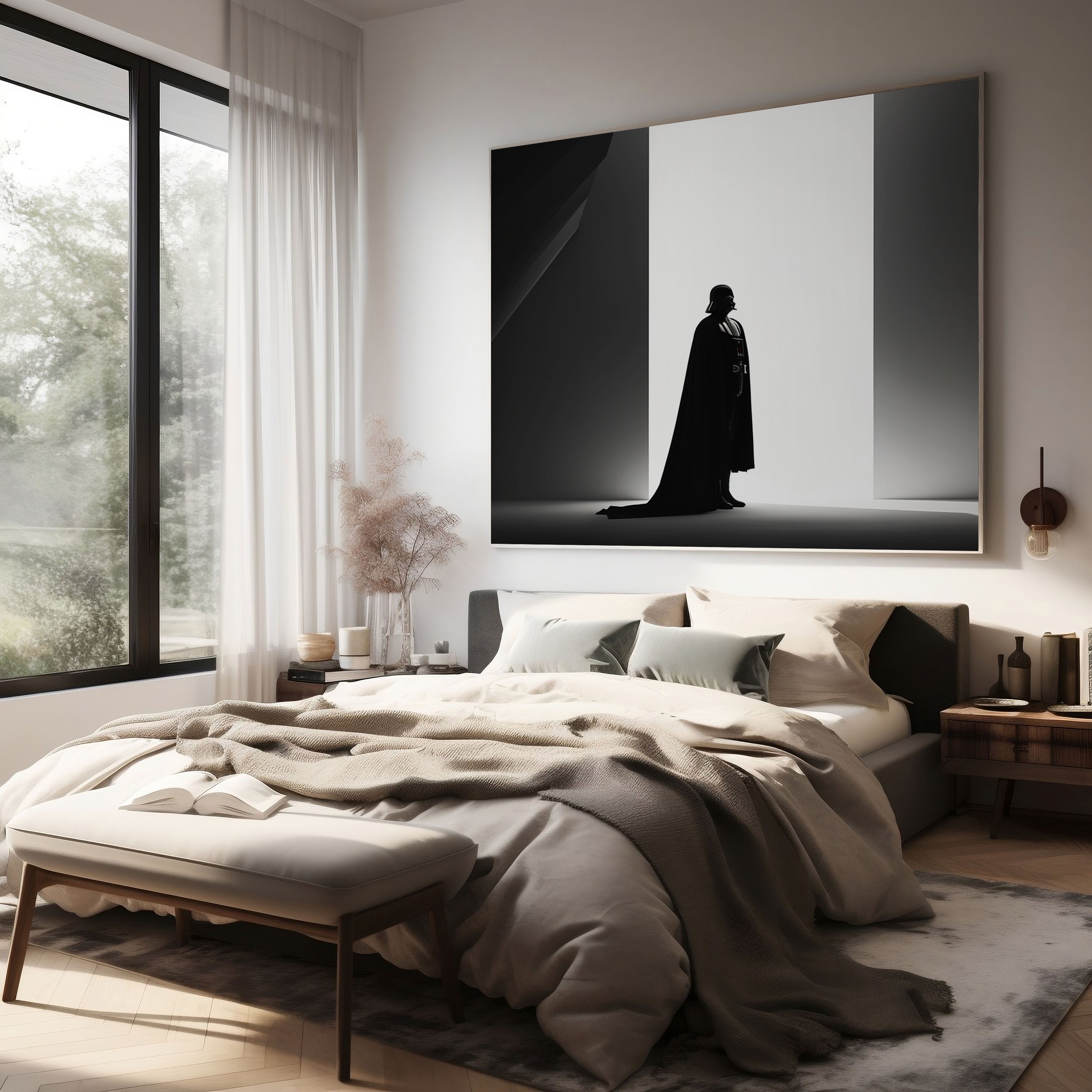 Darth Vader Minimalist Canvas Print - Darth Vader, Home Decoration, Darth Vader, Canvas
