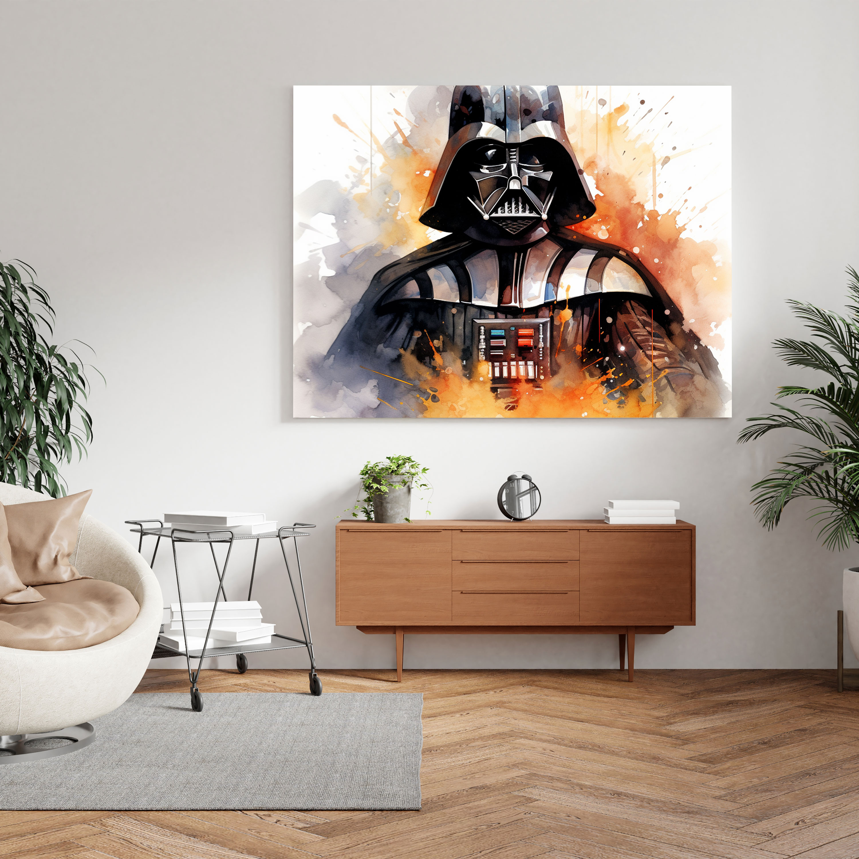 Darth Vader Watercolor Canvas Print - Darth Vader, Canvas Wall Art, Watercolor, Wall Art