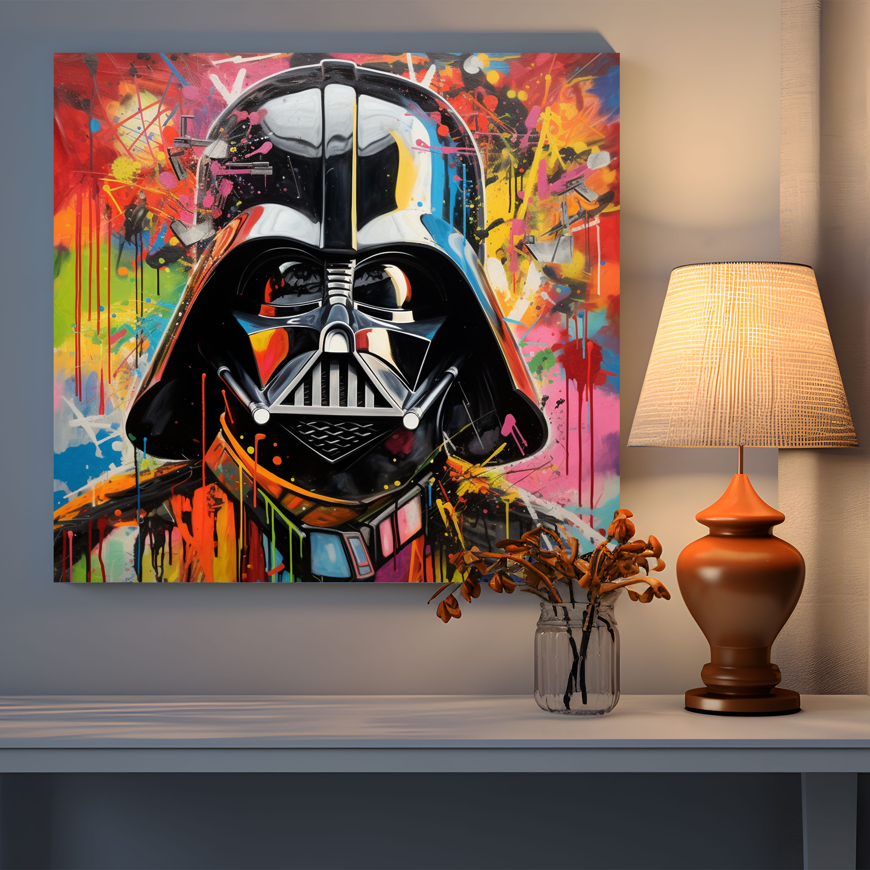 Darth Vader Graffiti Canvas Print - Darth Vader, Canvas, Darth Vader, Canvas Print