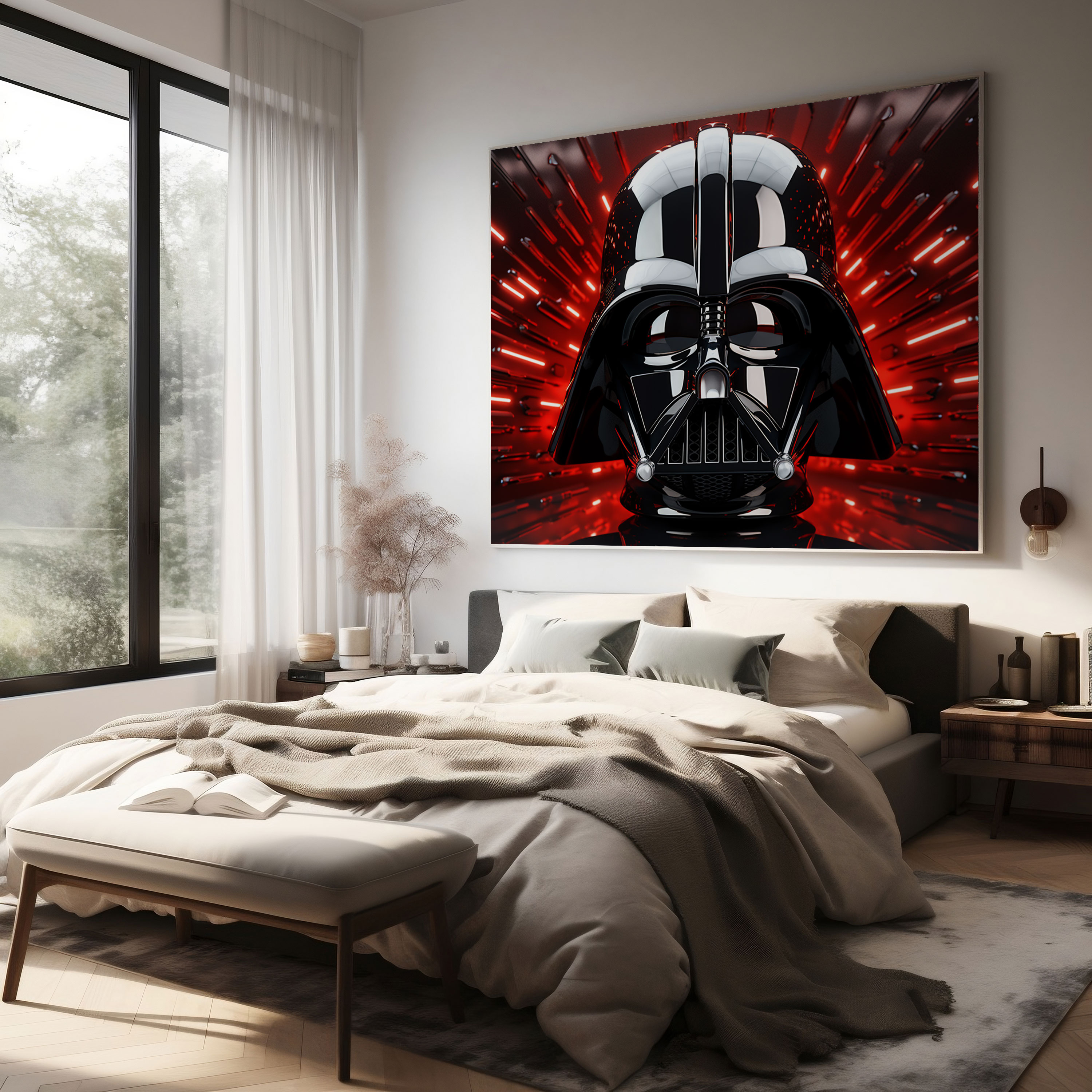 Darth Vader 3D Canvas Print - Darth Vader, Wall Art, Darth Vader, 3D Rendering