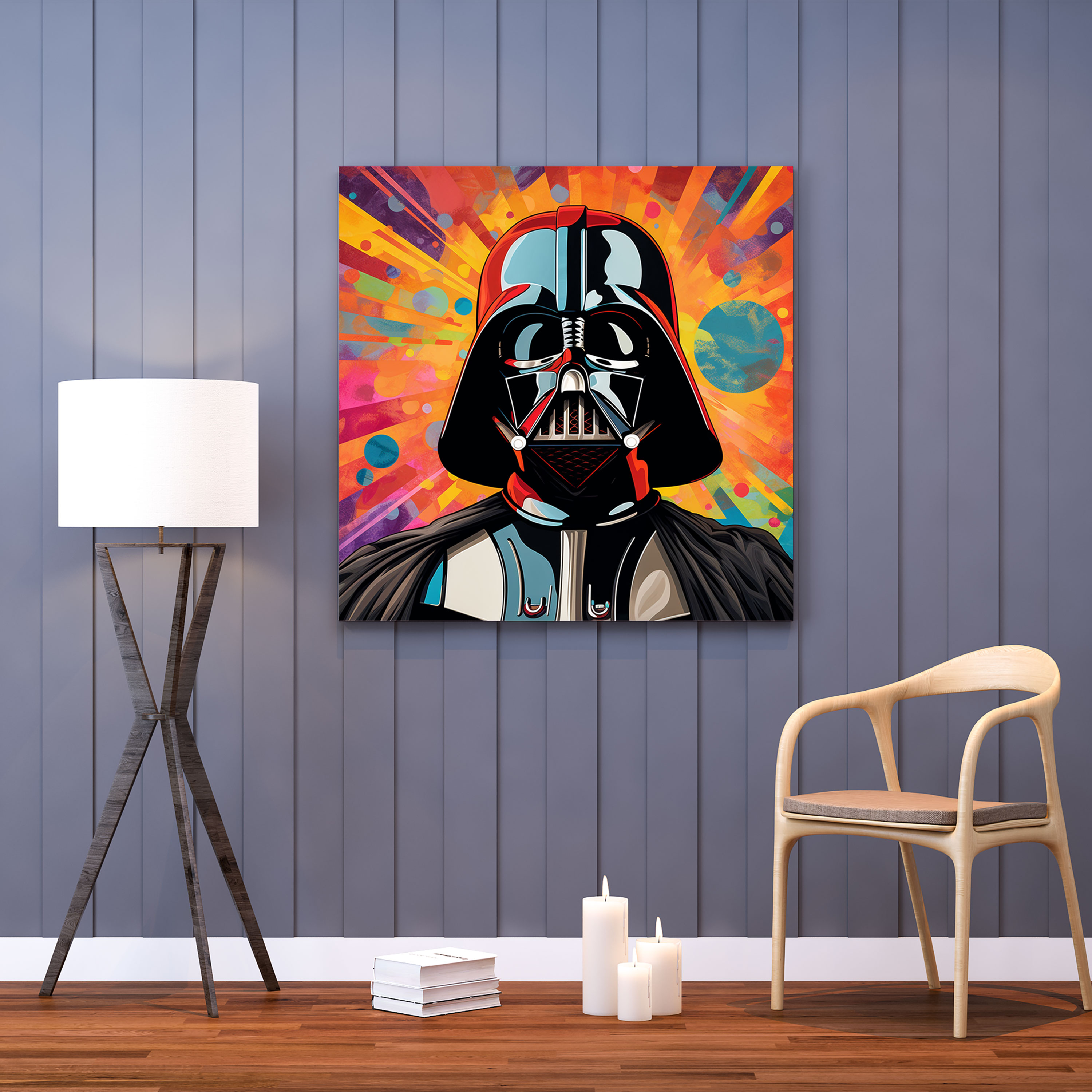 Darth Vader Duvar Sanatı - Karakteristik Darth Vader Çizgi Roman Duvar Dekorasyonu