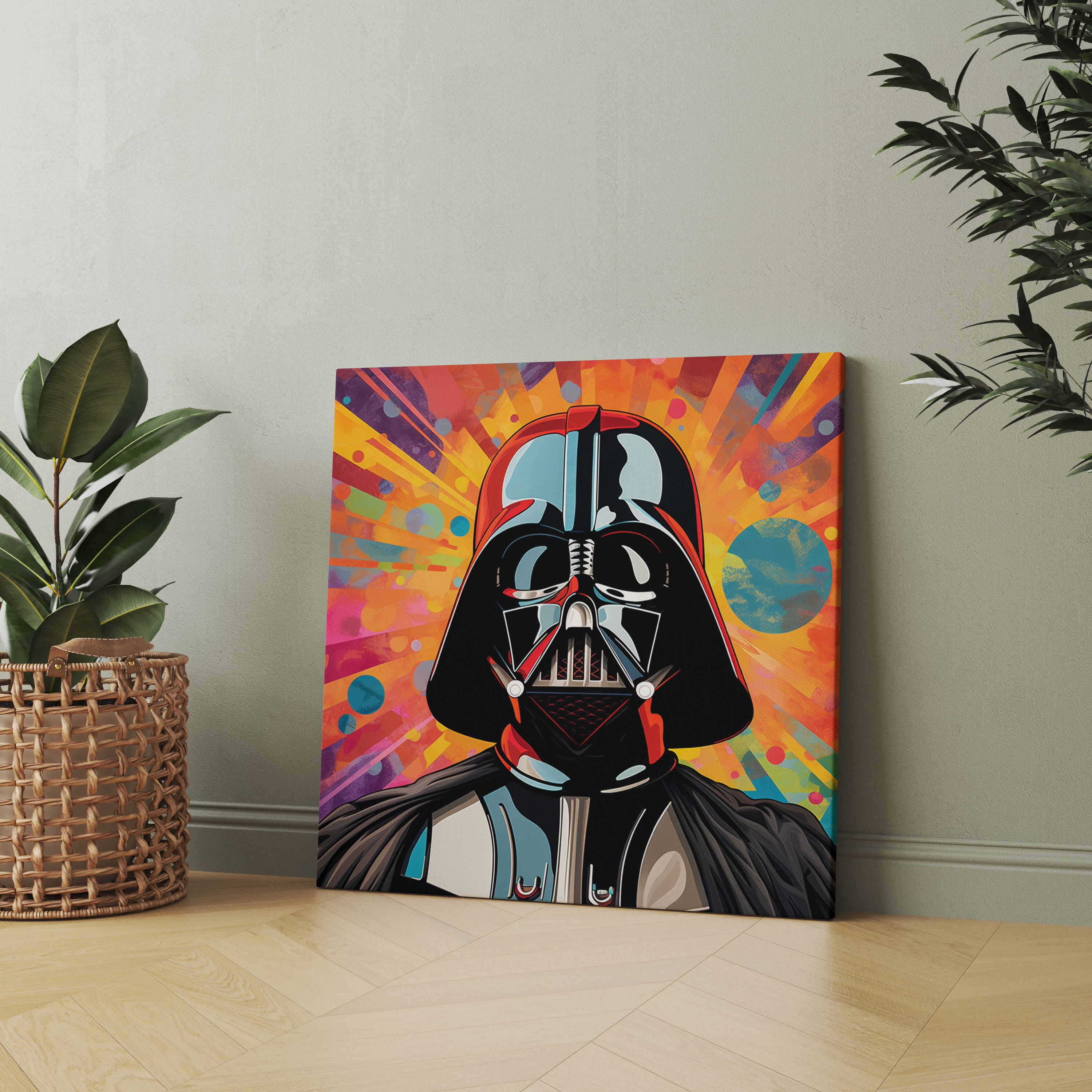 Darth Vader Duvar Sanatı - Karakteristik Darth Vader Çizgi Roman Duvar Dekorasyonu