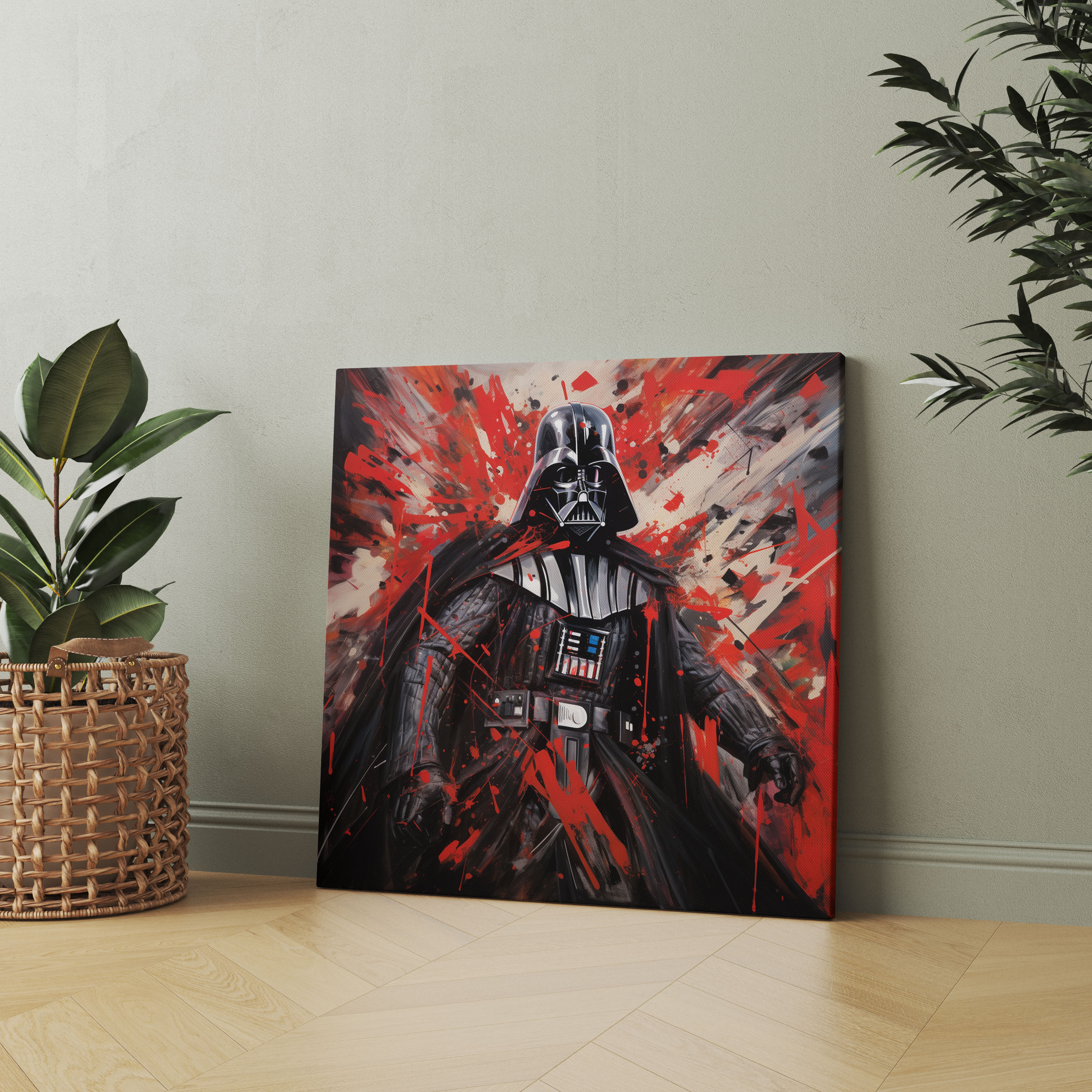 Darth Vader Wall Decoration - Darth Vader, Wall Art, Canvas, Abstract Expressionism