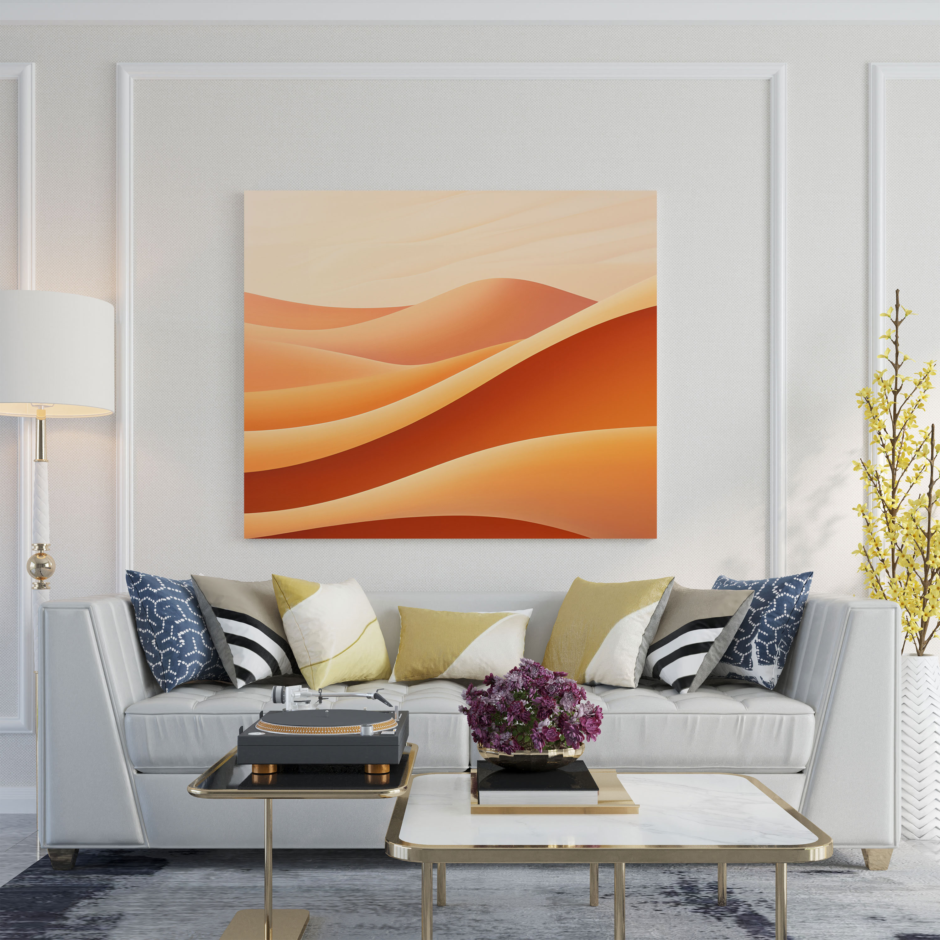 Desert Canvas Print - Minimalist Sand Dunes At Sunset - Desert, Wall Art, Desert, Canvas