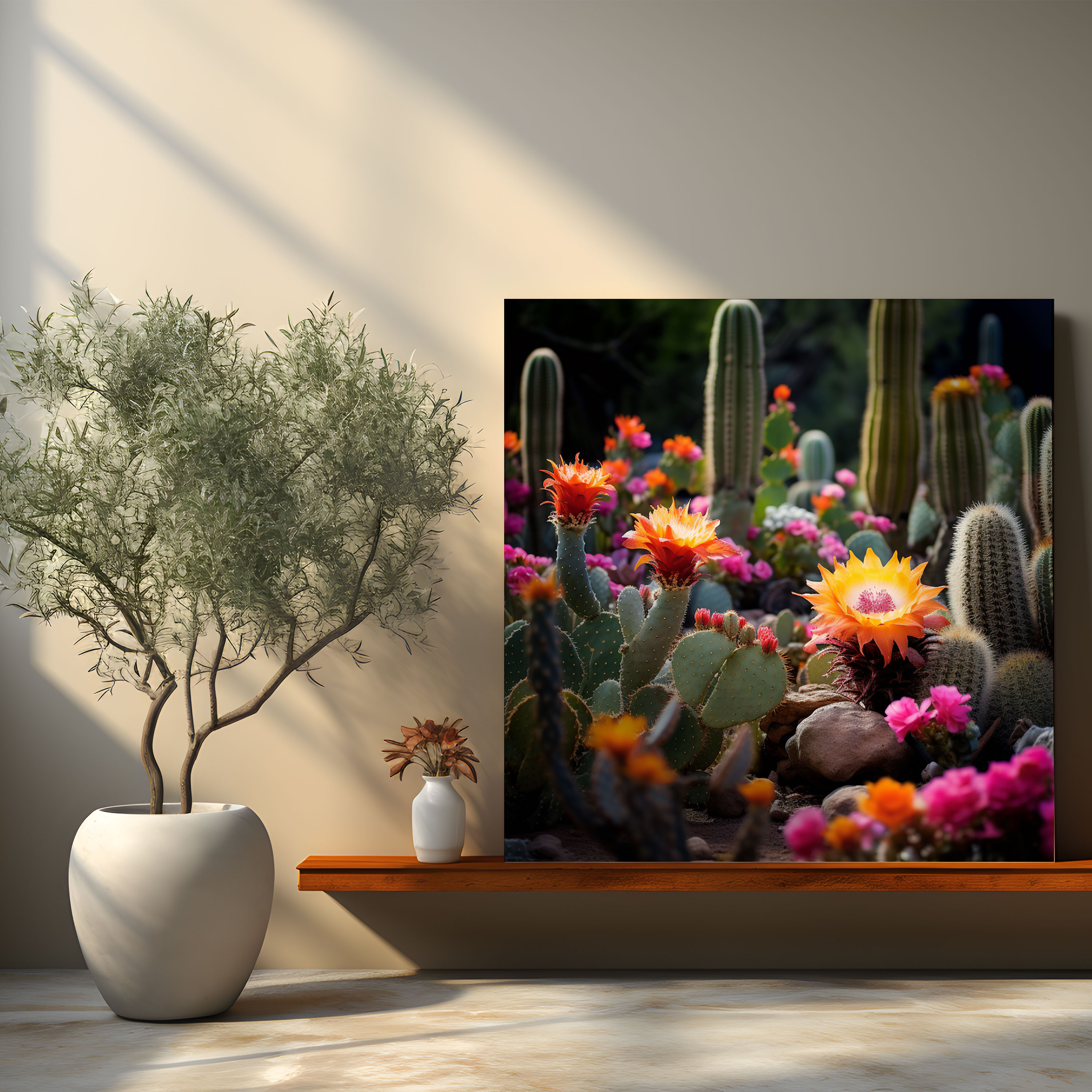 Desert Wall Art - Colorful Cactus Garden - Desert, Wall Art, Colorful, High Quality