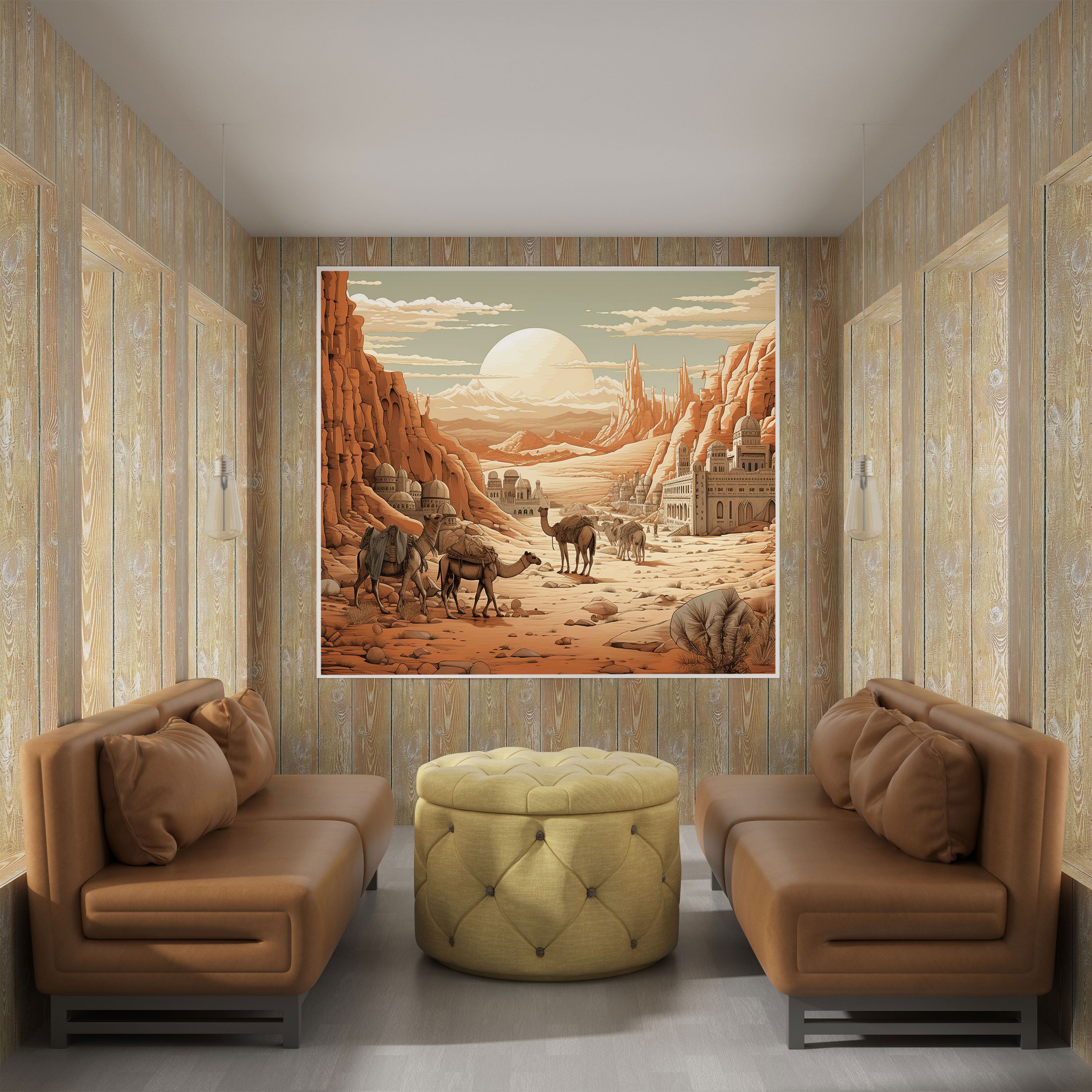 Desert Wall Decoration - Intricate Desert Landscape - Desert, Adventure, Wall Art, High Quality