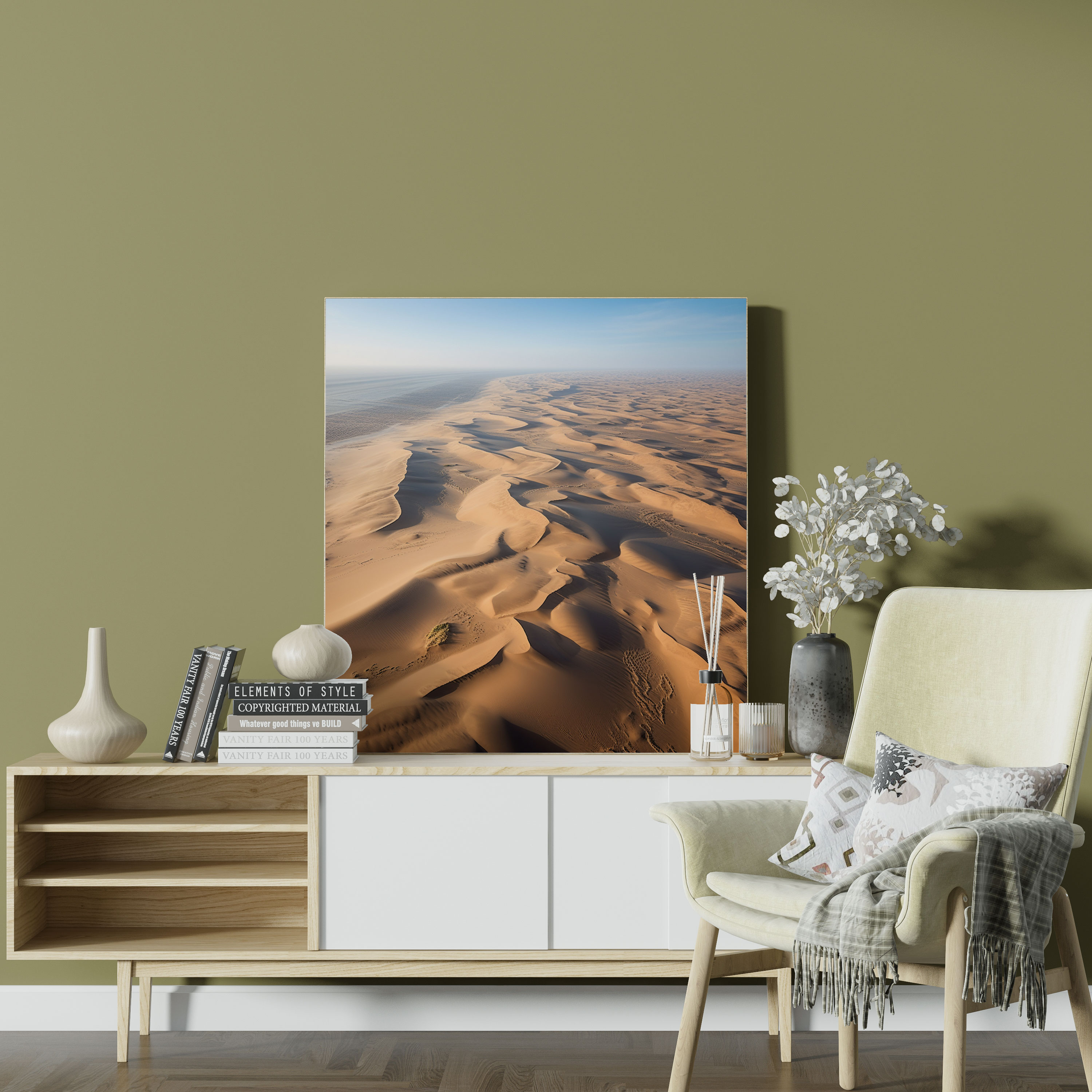 Desert Canvas Print - Majestic Sand Dunes - Desert, Desert, Vastness, Wall Art