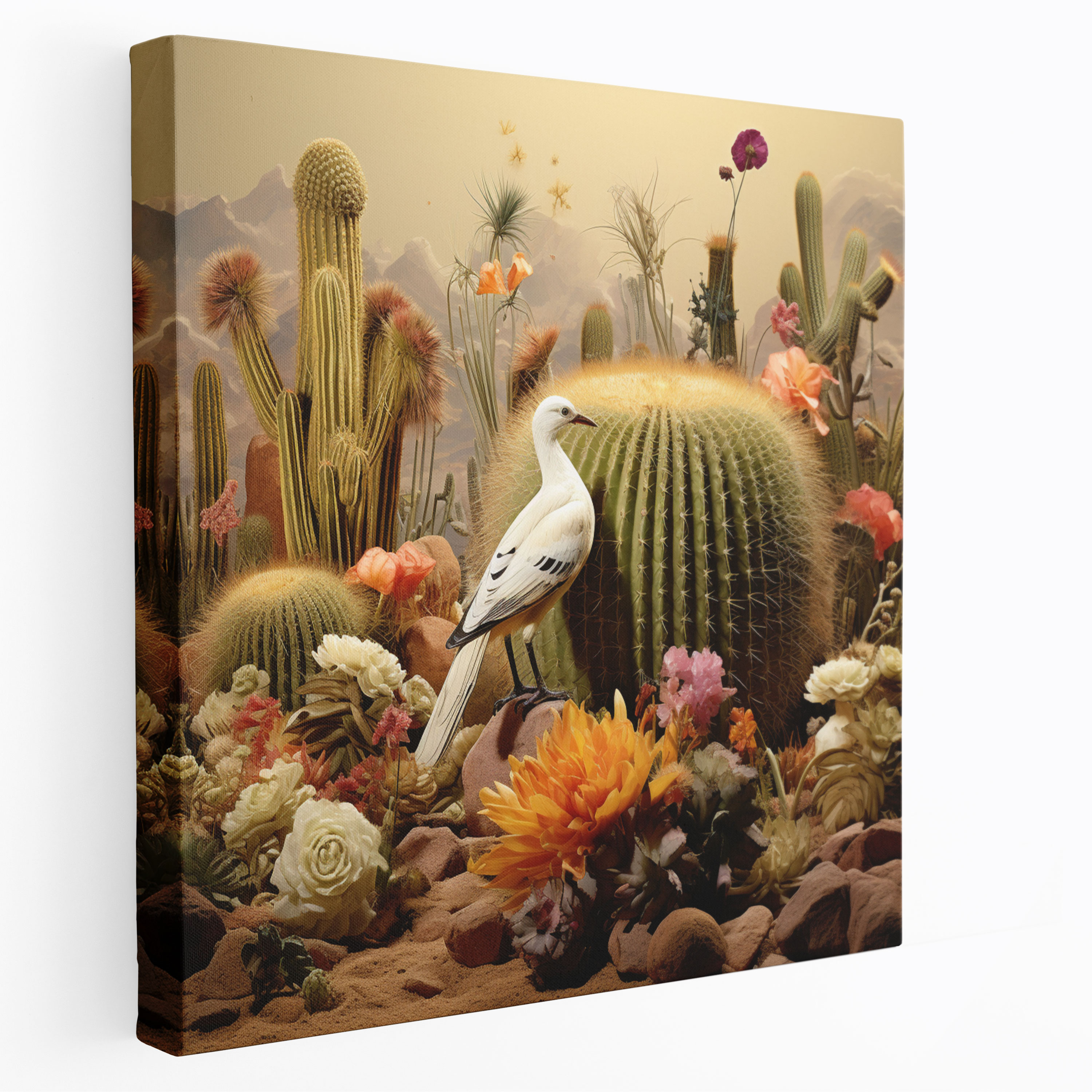 Desert Canvas Print - Flora And Fauna Collage - Desert, Flora And Fauna, High Quality, Photographic Collage