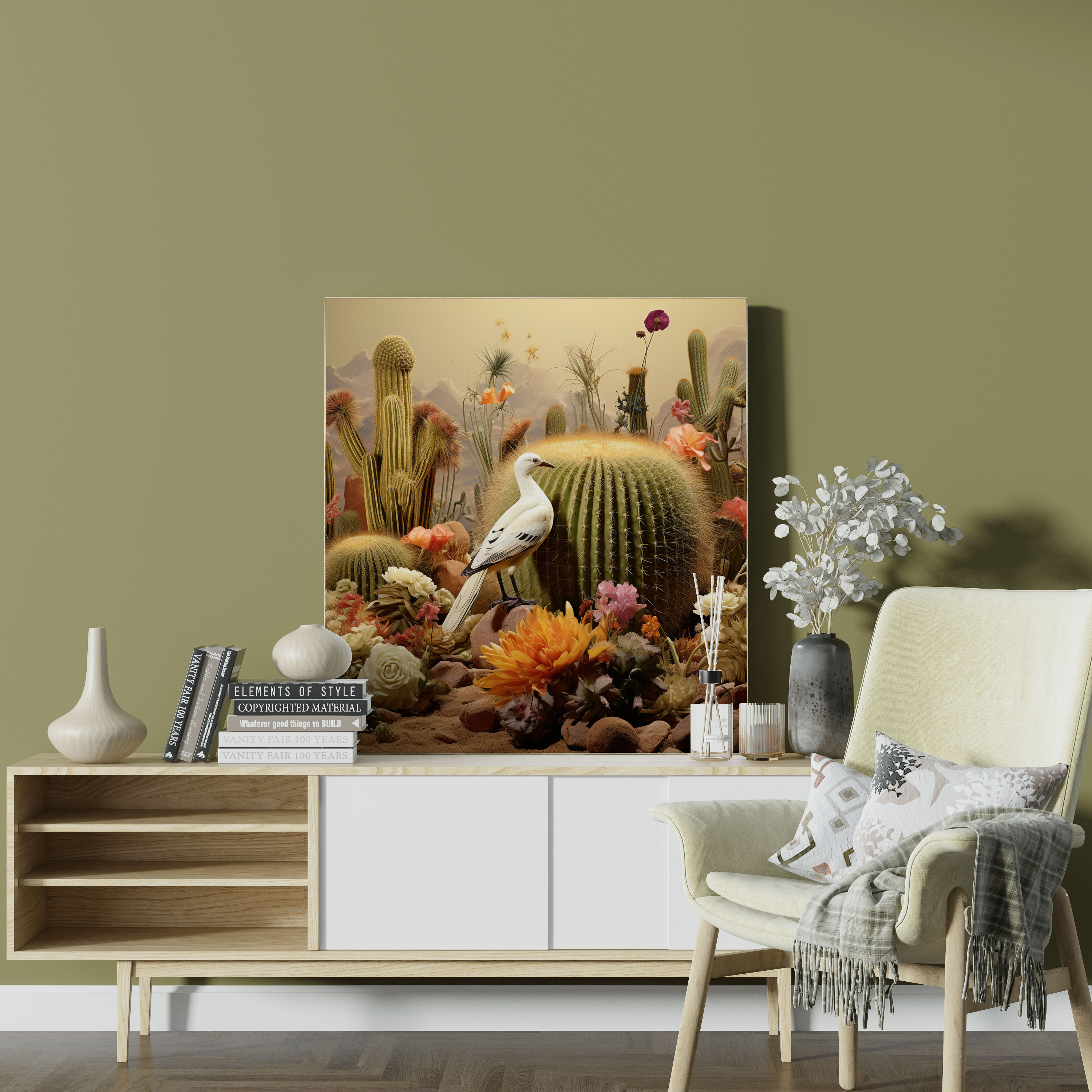 Desert Canvas Print - Flora And Fauna Collage - Desert, Flora And Fauna, High Quality, Photographic Collage