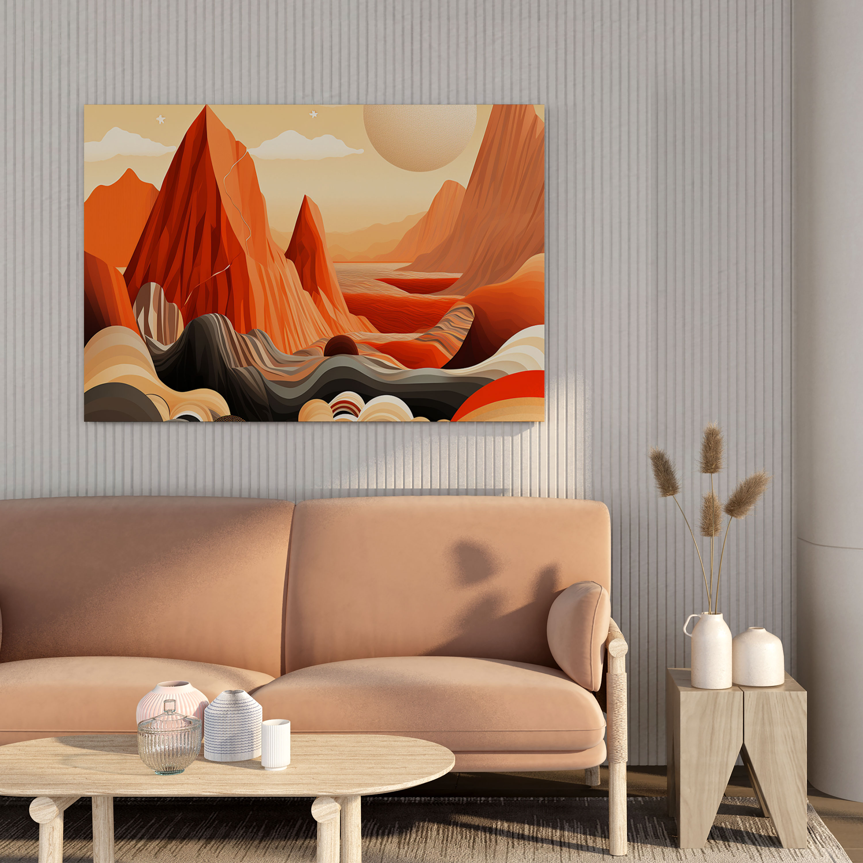 Desert Canvas Print - Abstract Geometric Wall Art - Desert, Abstract, Geometric, Patterns