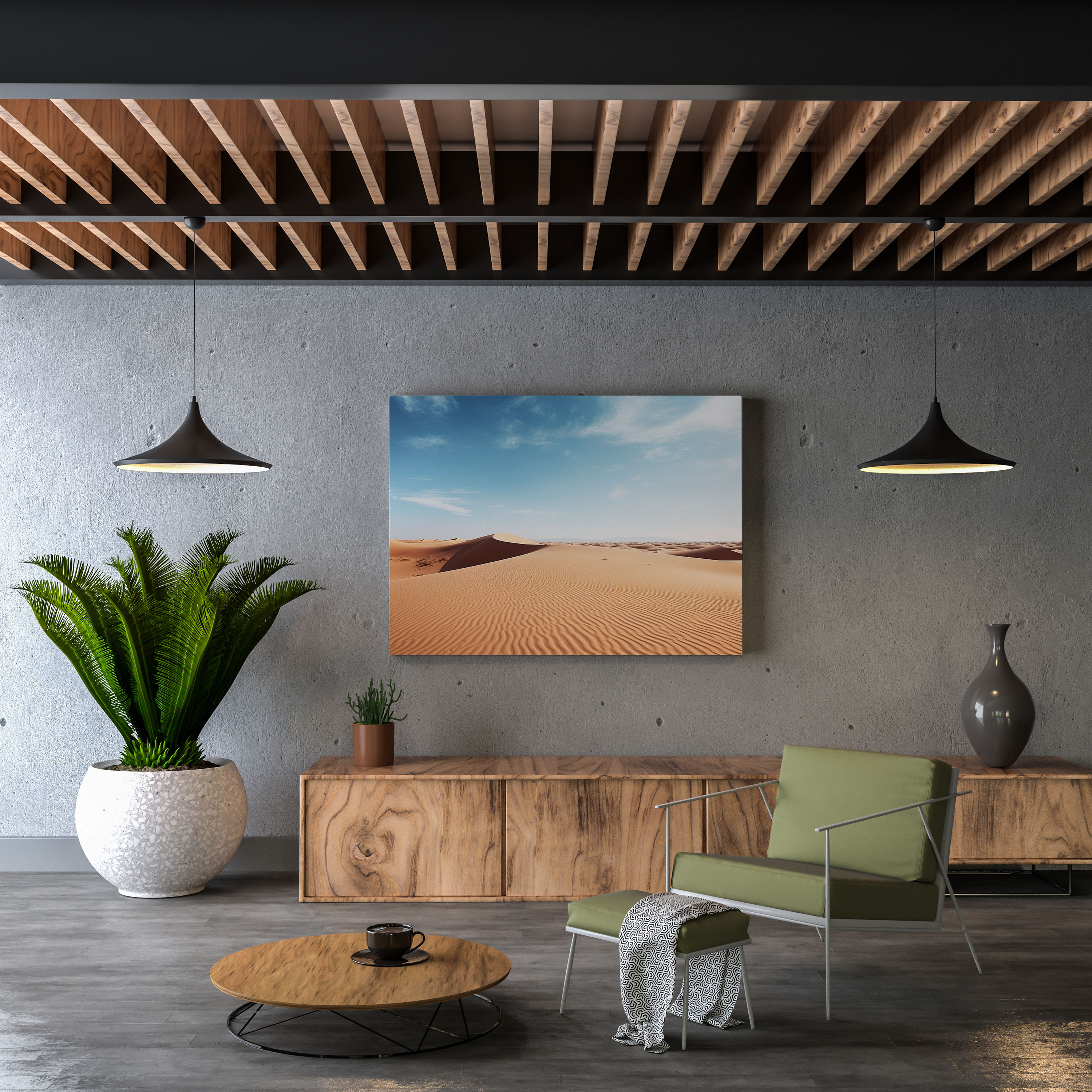 Desert Wall Decoration - Majestic Dunes Canvas Print - Desert, Sand, Stretching, Wall Decoration