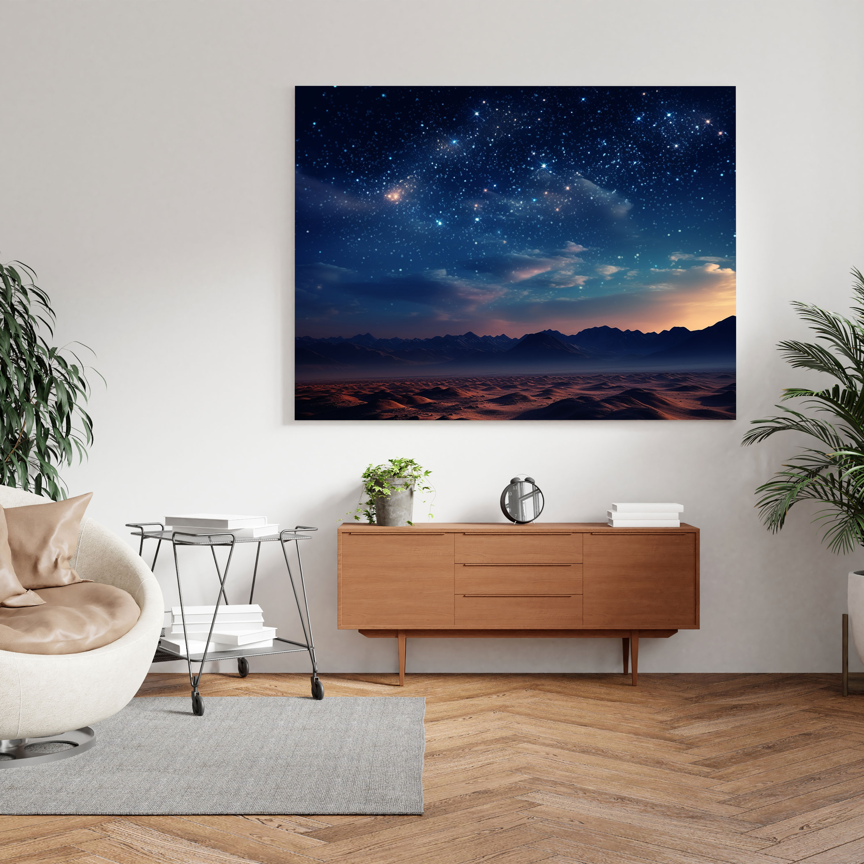 Desert Wall Art - Starry Night Canvas Print - Desert, Canvas Wall Art, Canvas Print, Stars