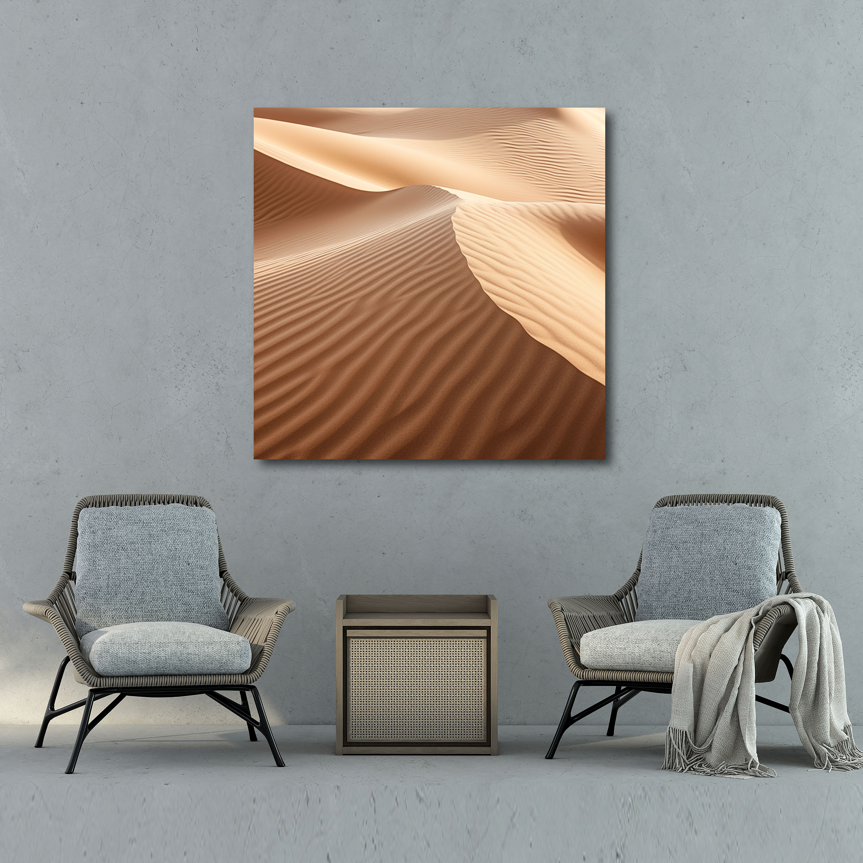 Desert Canvas Print - Textured Sand Dunes Wall Art - Desert, Home Decoration, Canvas Wall Art, Wall Art