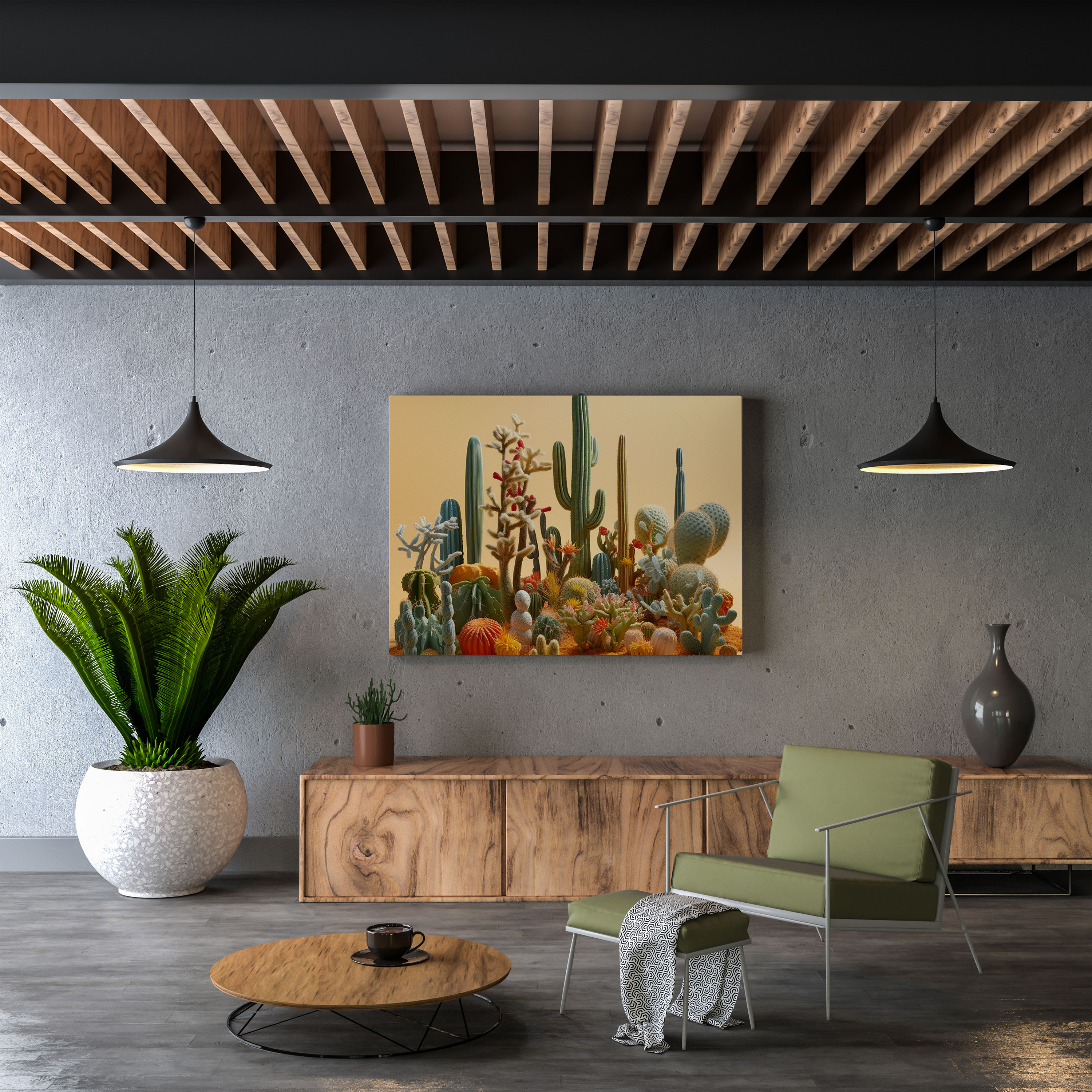 Desert Wall Decoration - Cactus Collection Canvas Print - Desert, Canvas Print, Wall Decoration, Desert