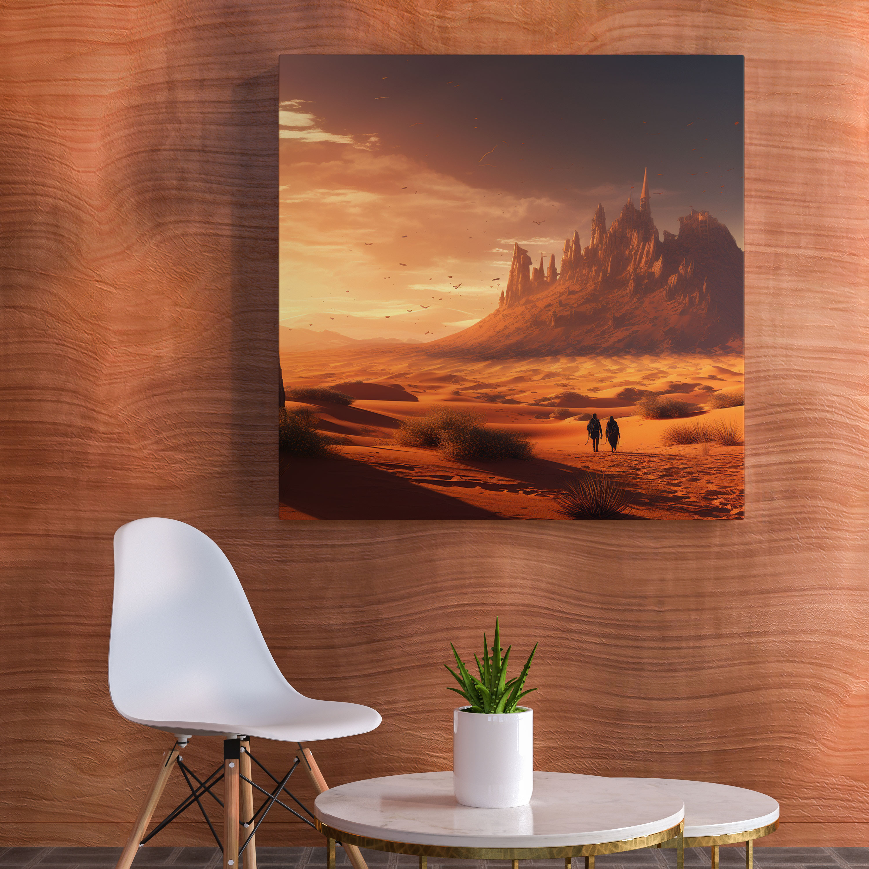 Moonlit Desert Canvas Print - Desert, Desert Wall Art, Canvas Wall Art, Desert Wall Decoration