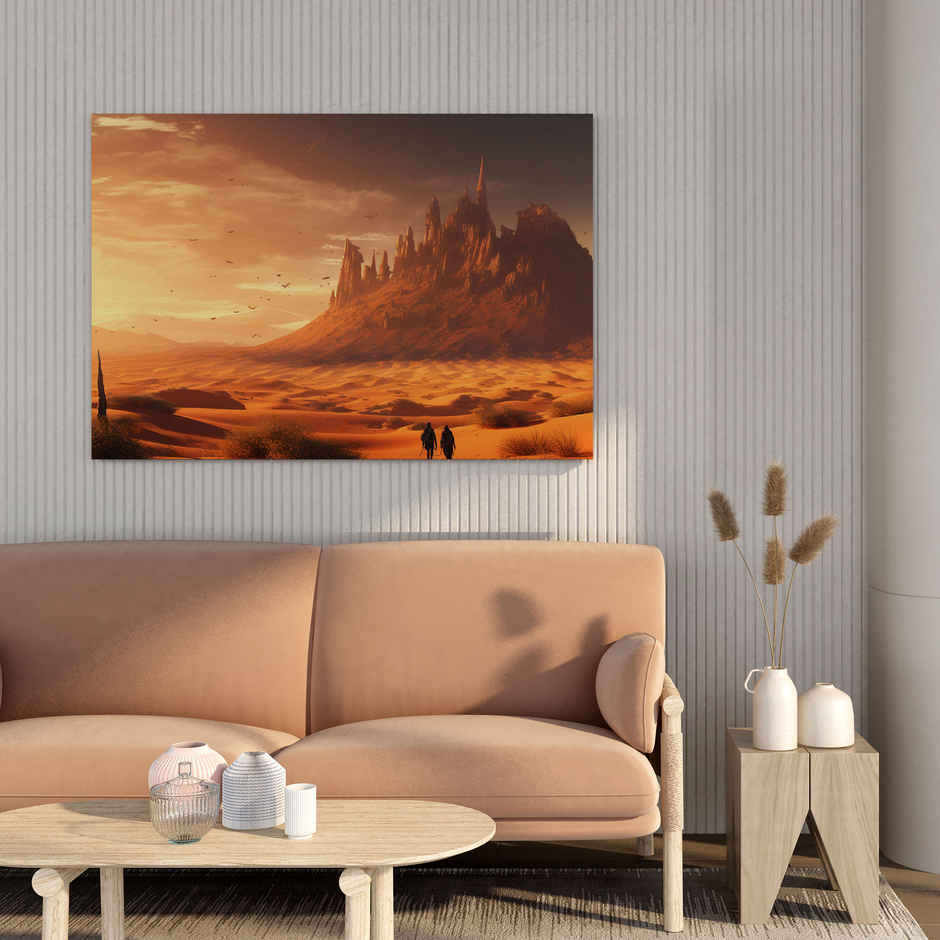 Moonlit Desert Canvas Print - Desert, Desert Wall Art, Canvas Wall Art, Desert Wall Decoration