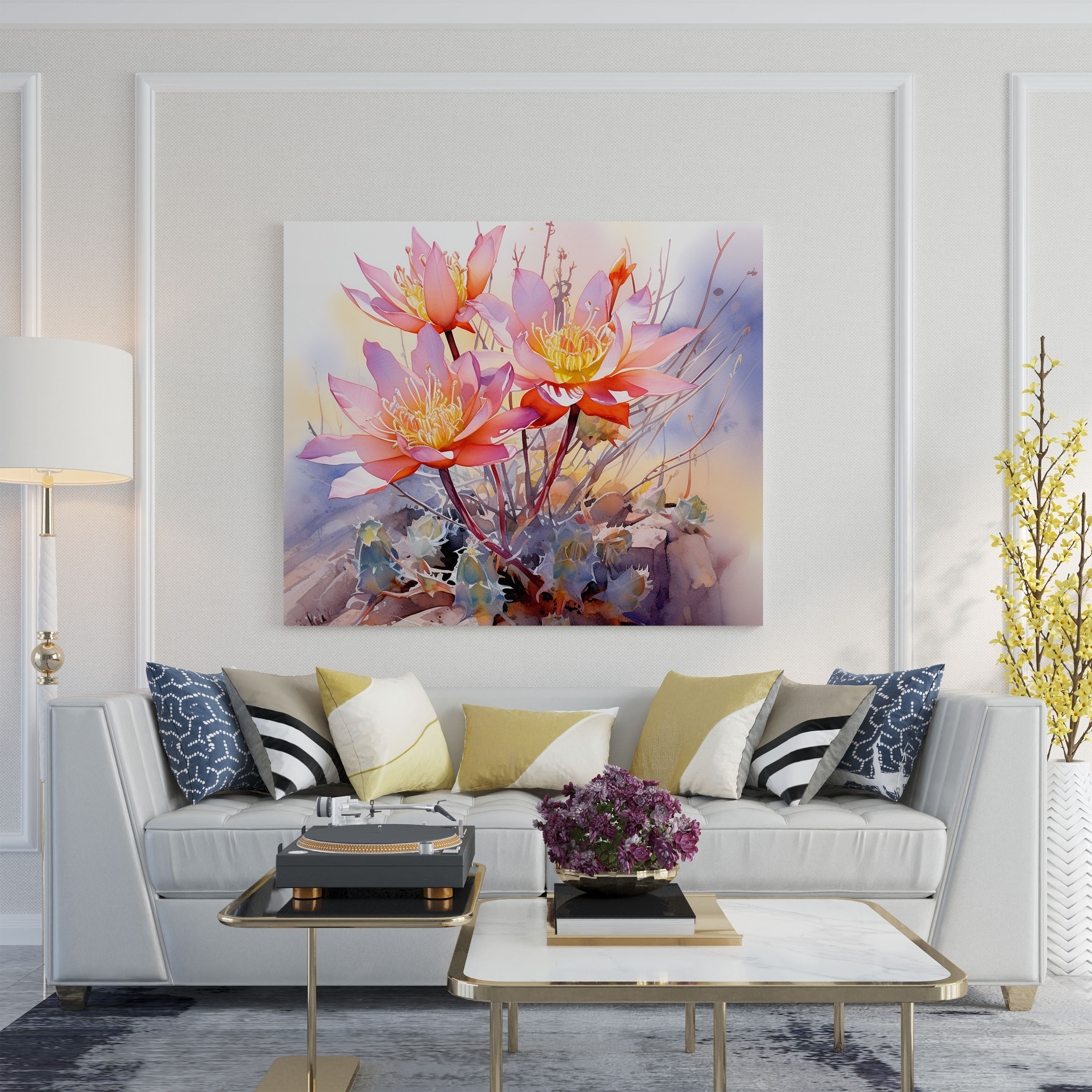 Delicate Desert Wildflower Wall Art - Desert, Canvas Print, Canvas, Home Decoration