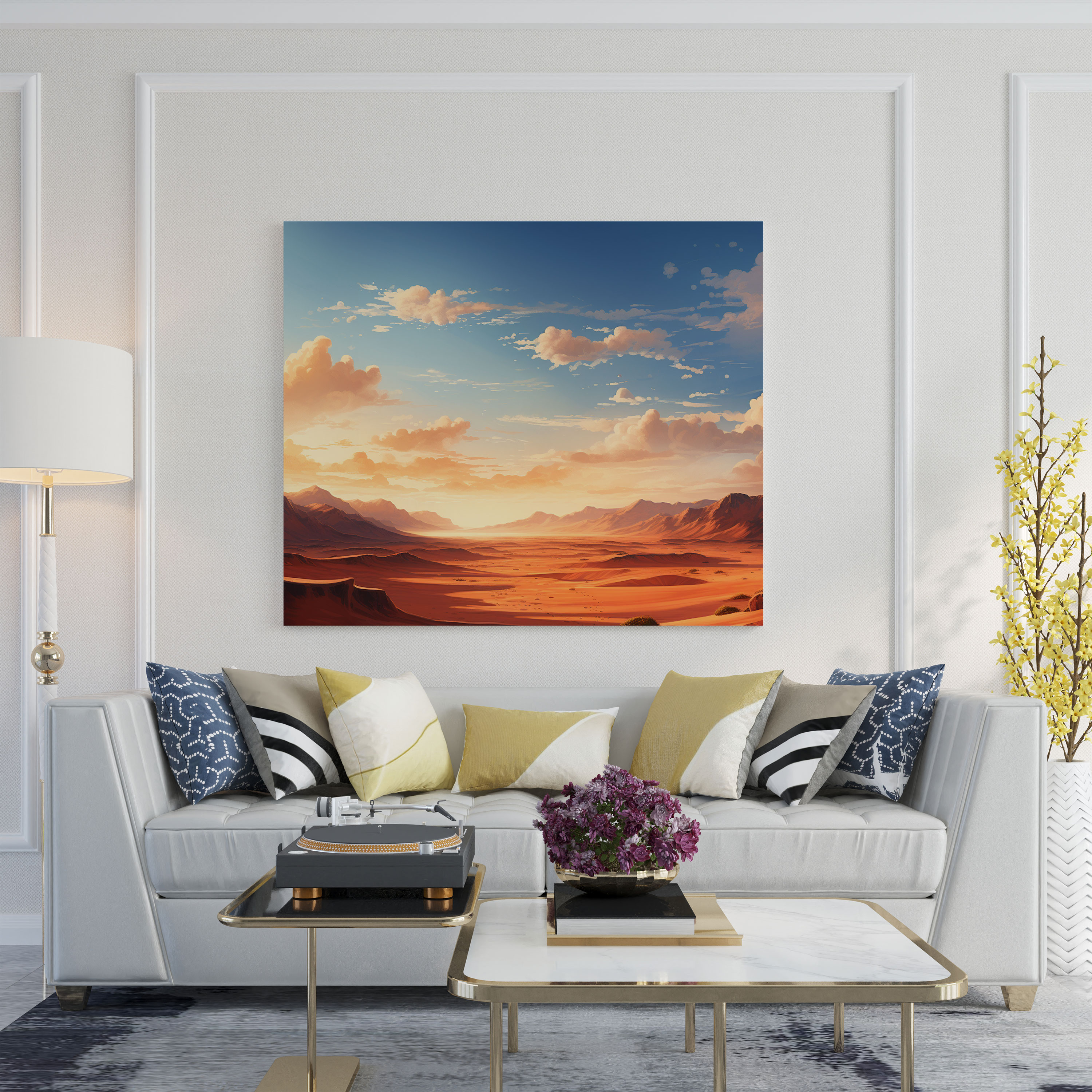 Panoramic Desert Canvas Print - Desert, Canvas, Landscape, Wall Decoration
