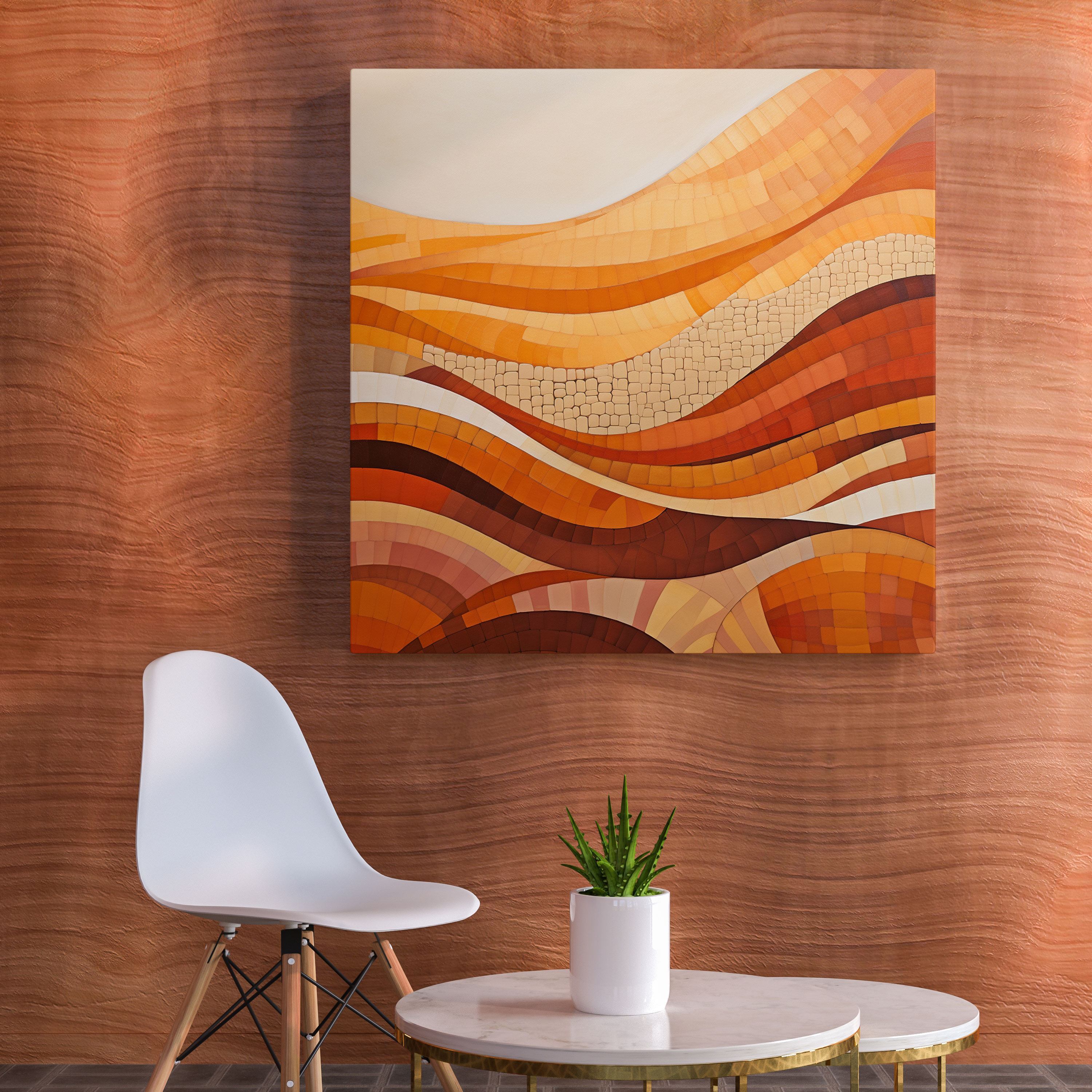 Geometric Desert Canvas Print - Desert, Home Decoration, Geometric, Canvas Print