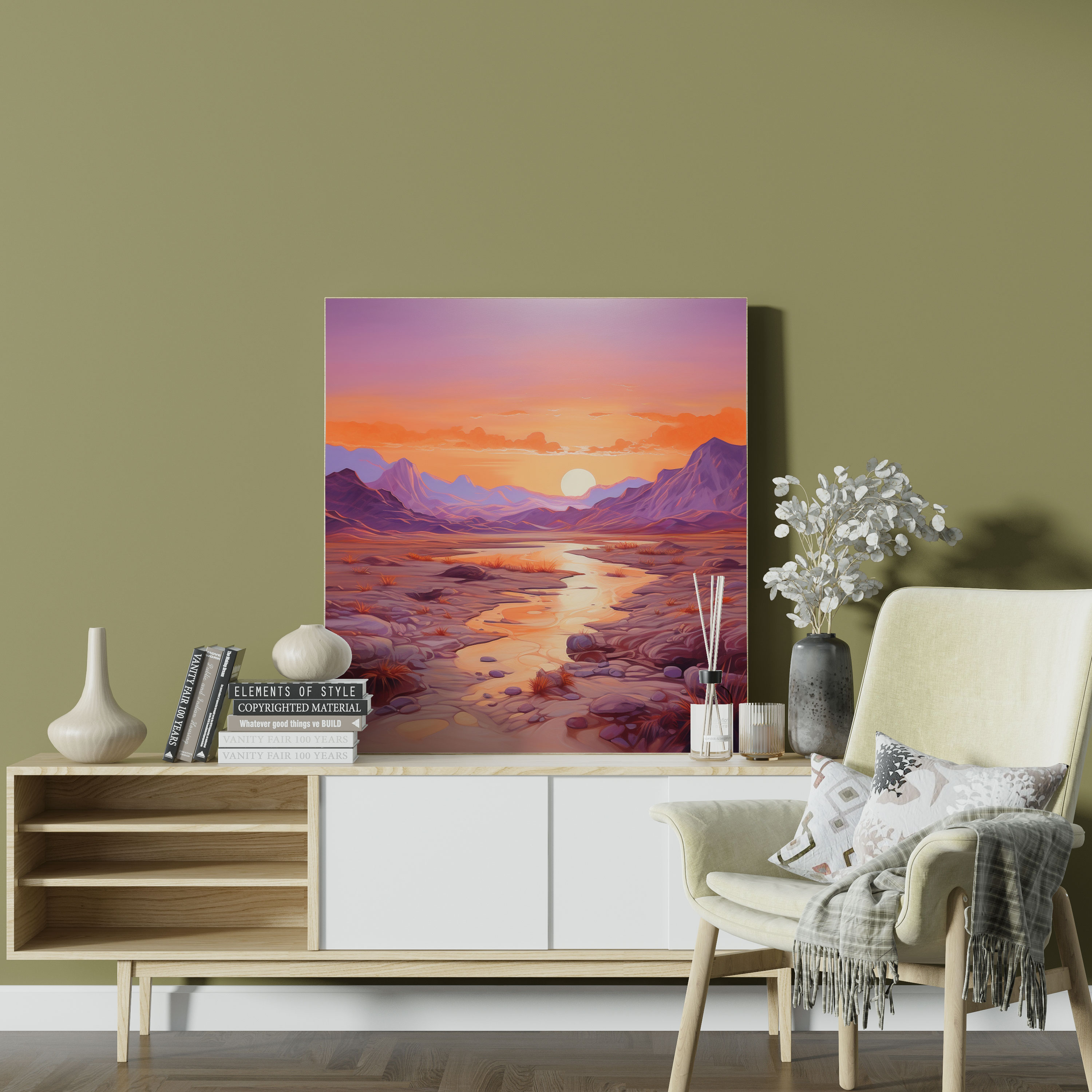 Dreamy Desert Dusk Wall Art - Desert, Canvas Print, Wall Art, Canvas Wall Art