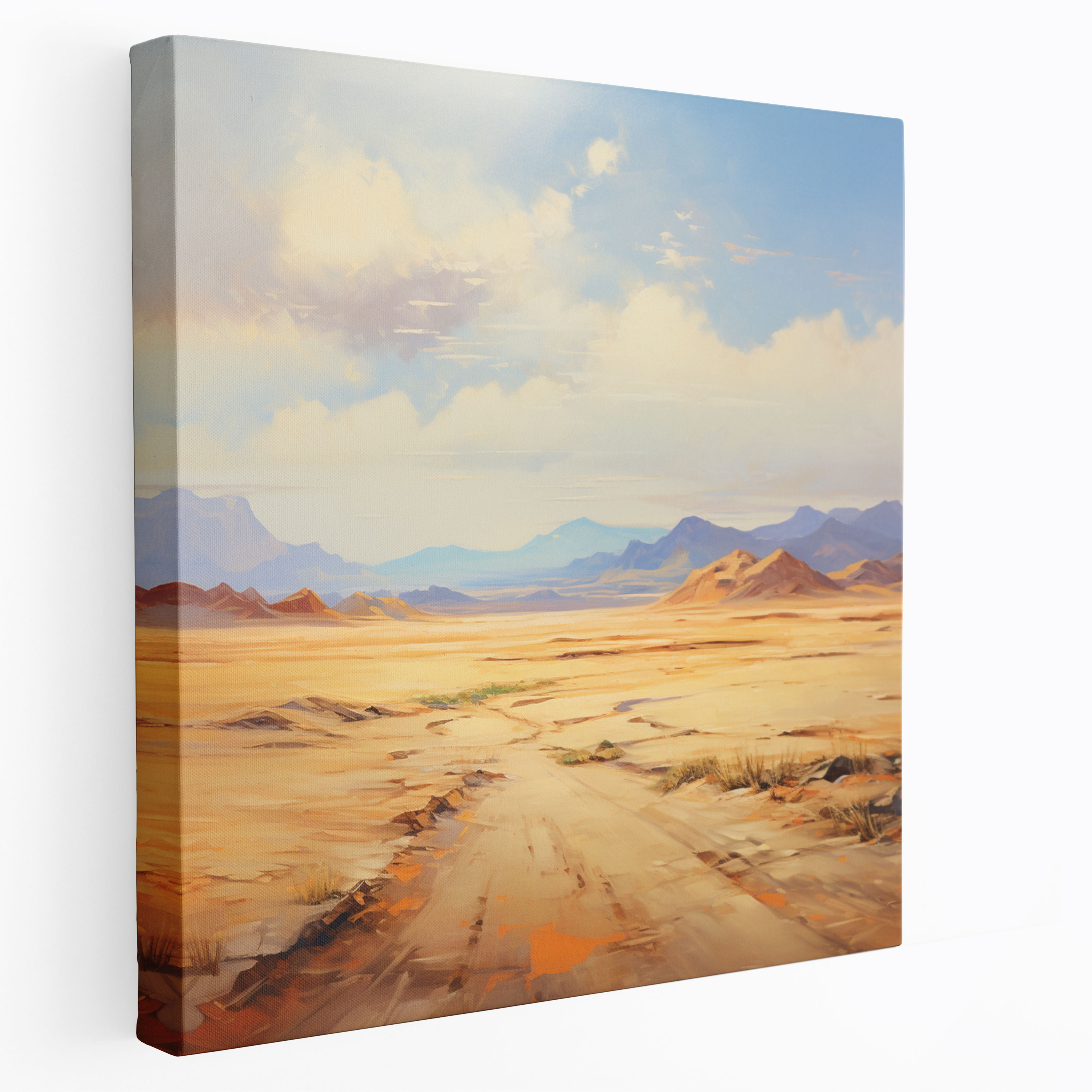 Desert Canvas Print - Impressionist Desert Landscape Wall Art - Desert, Impressionist Painting, Home Decoration, Canvas Print