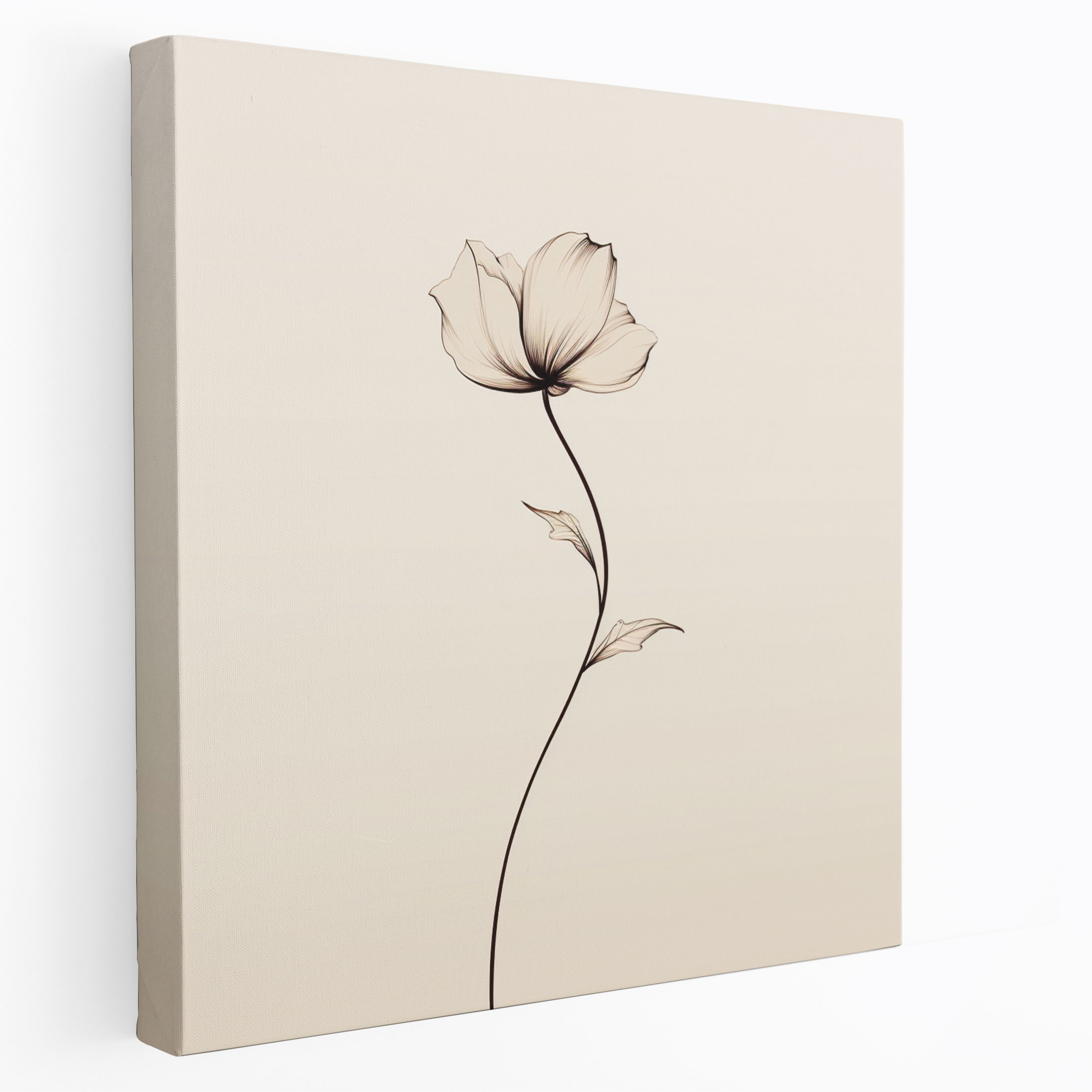 Minimalist Dry Flower Canvas Print - Dry Flower, Dry Flower, Canvas Wall Art, Home Decoration