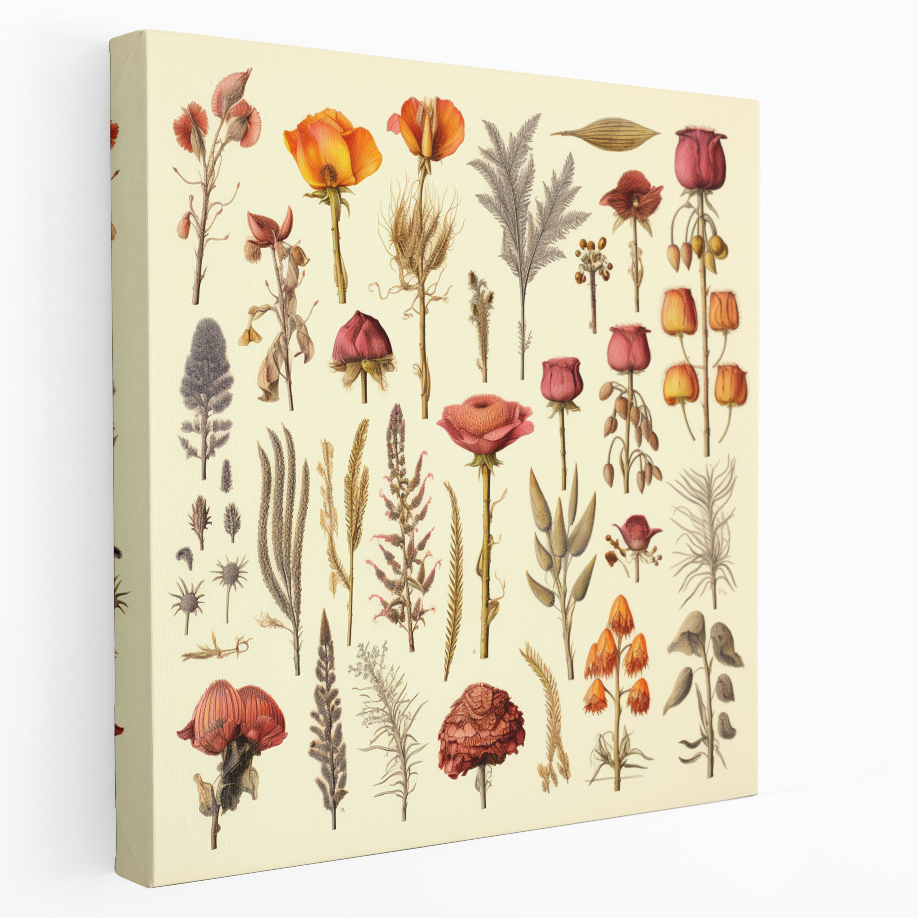 Botanical Dried Flower Canvas Print - Dry Flower, Canvas Print, Nature Lovers, Botanical Illustration