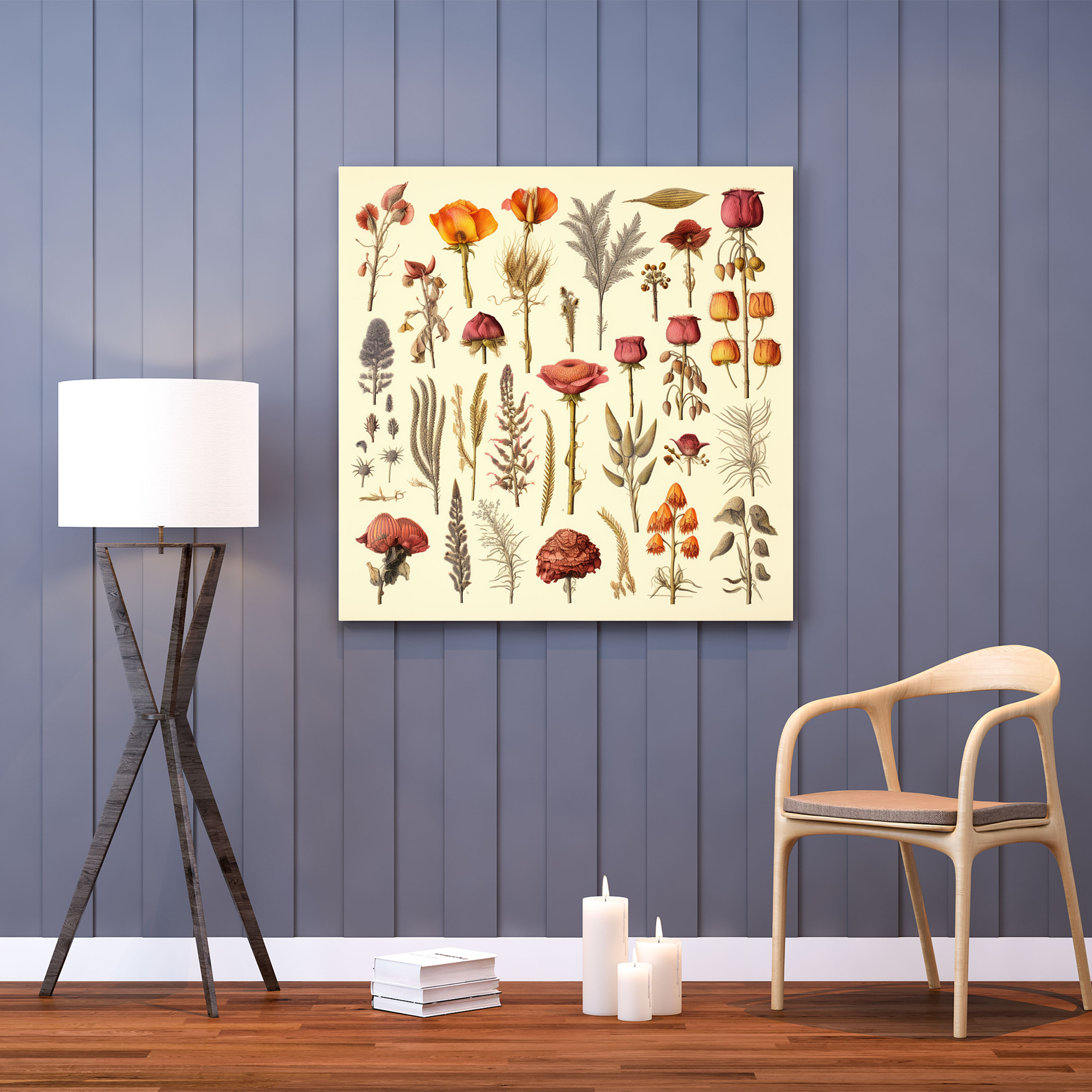 Botanical Dried Flower Canvas Print - Dry Flower, Canvas Print, Nature Lovers, Botanical Illustration