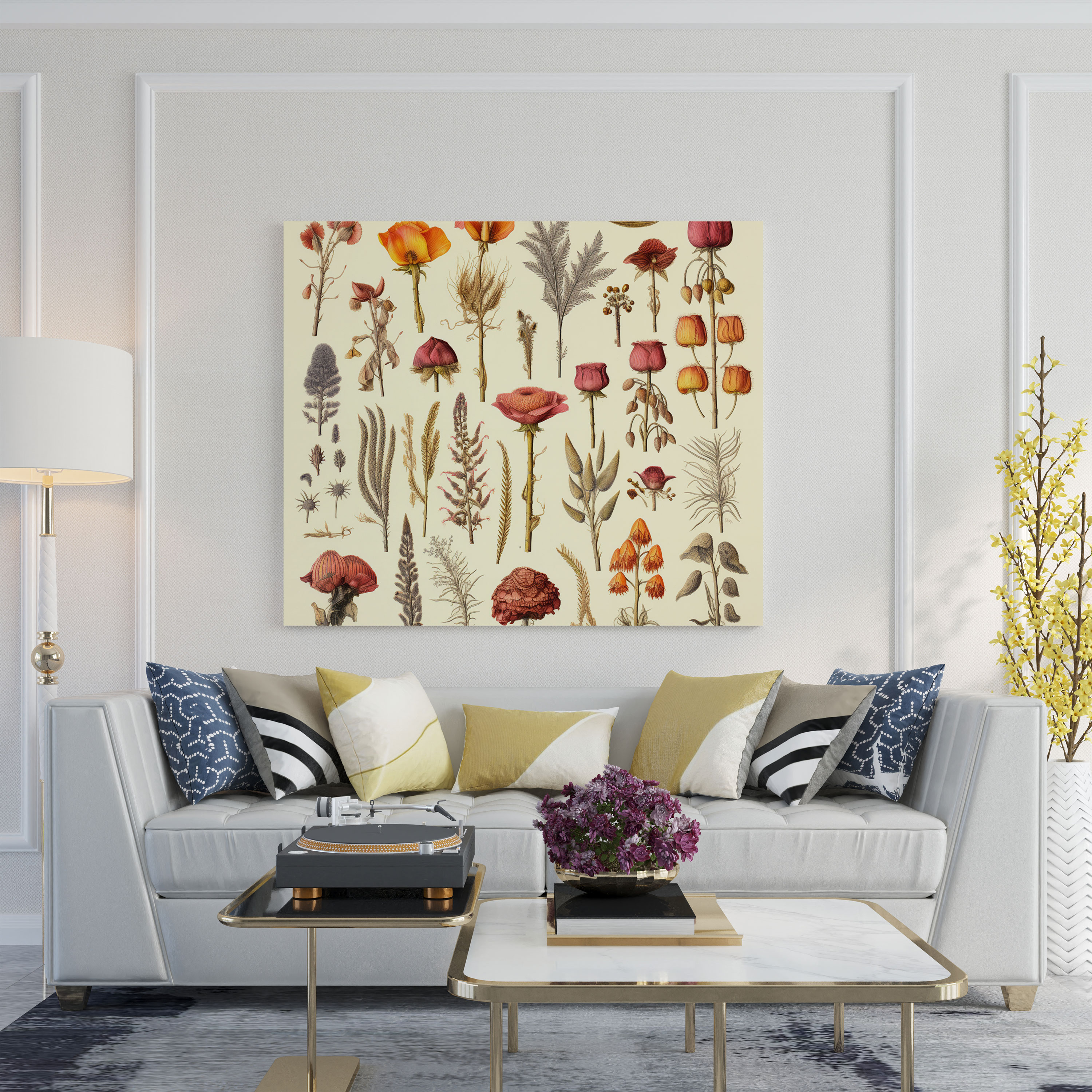 Botanical Dried Flower Canvas Print - Dry Flower, Canvas Print, Nature Lovers, Botanical Illustration