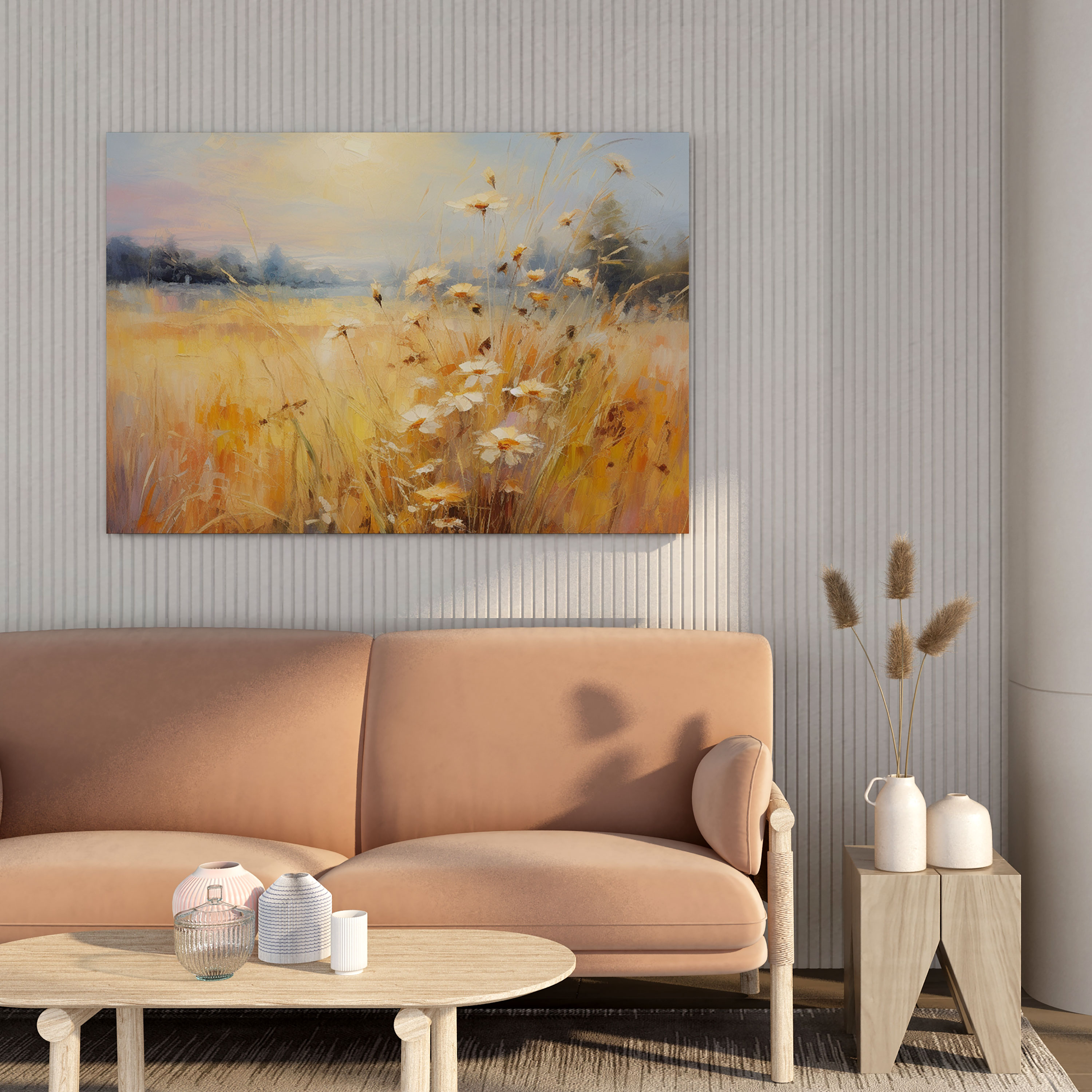 Impressionist Dry Flower Canvas Print - Dry Flower, Canvas Wall Art, Impressionist Artwork, Wall Decoration